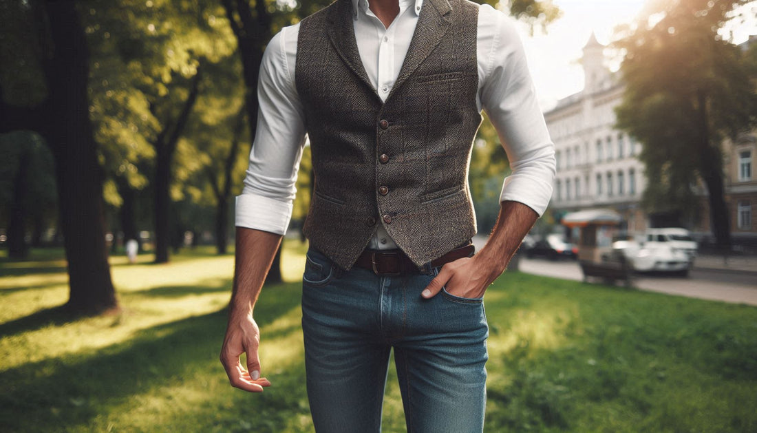 Waarom onderste knoop gilet open?