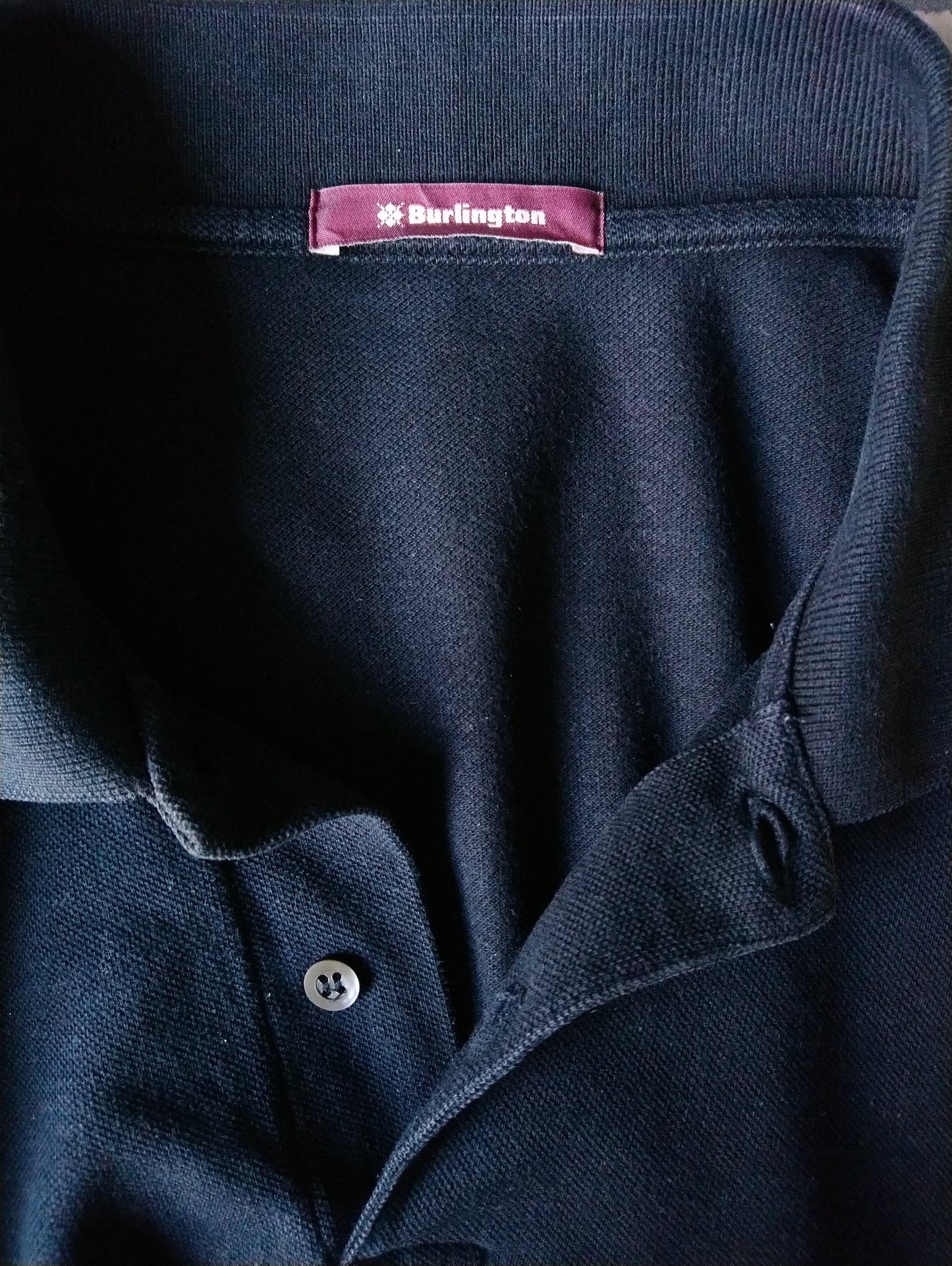 Burlington polo trui. Donker Blauw gekleurd. Maat XL. Katoen.