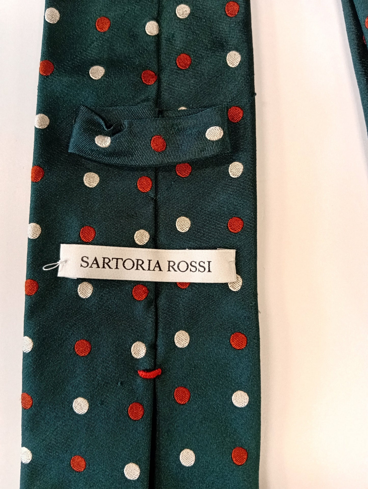 Corbata de seda – verde con estampado – aspecto llamativo y elegante – Sartoria Rossi
