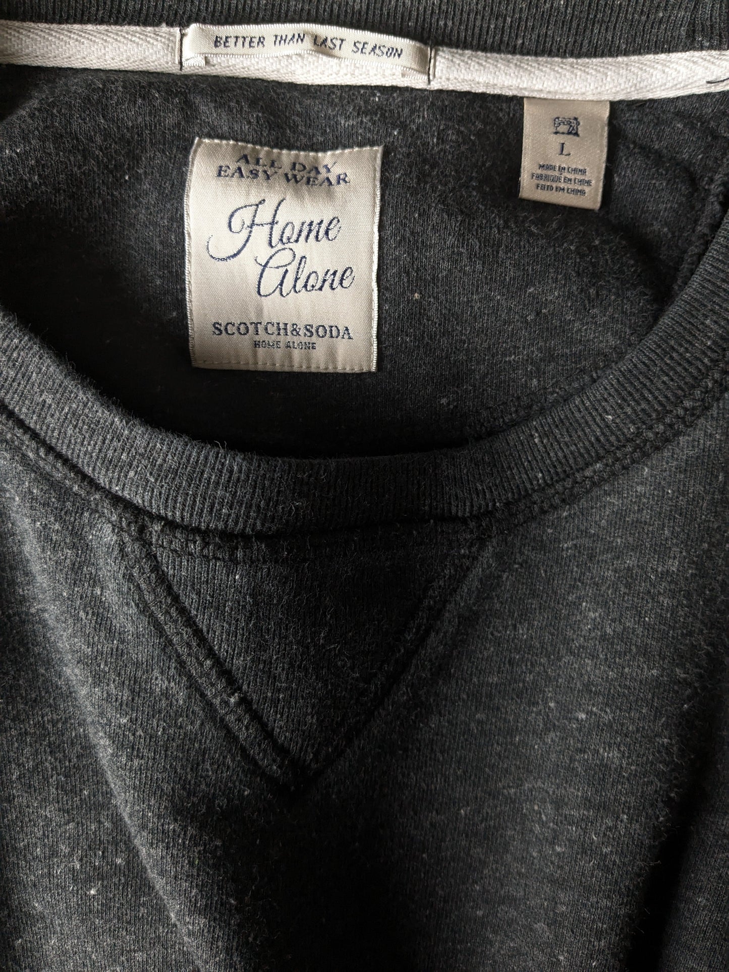 Scotch e soda casual maglione. Grigio scuro miscelato. Taglia L.