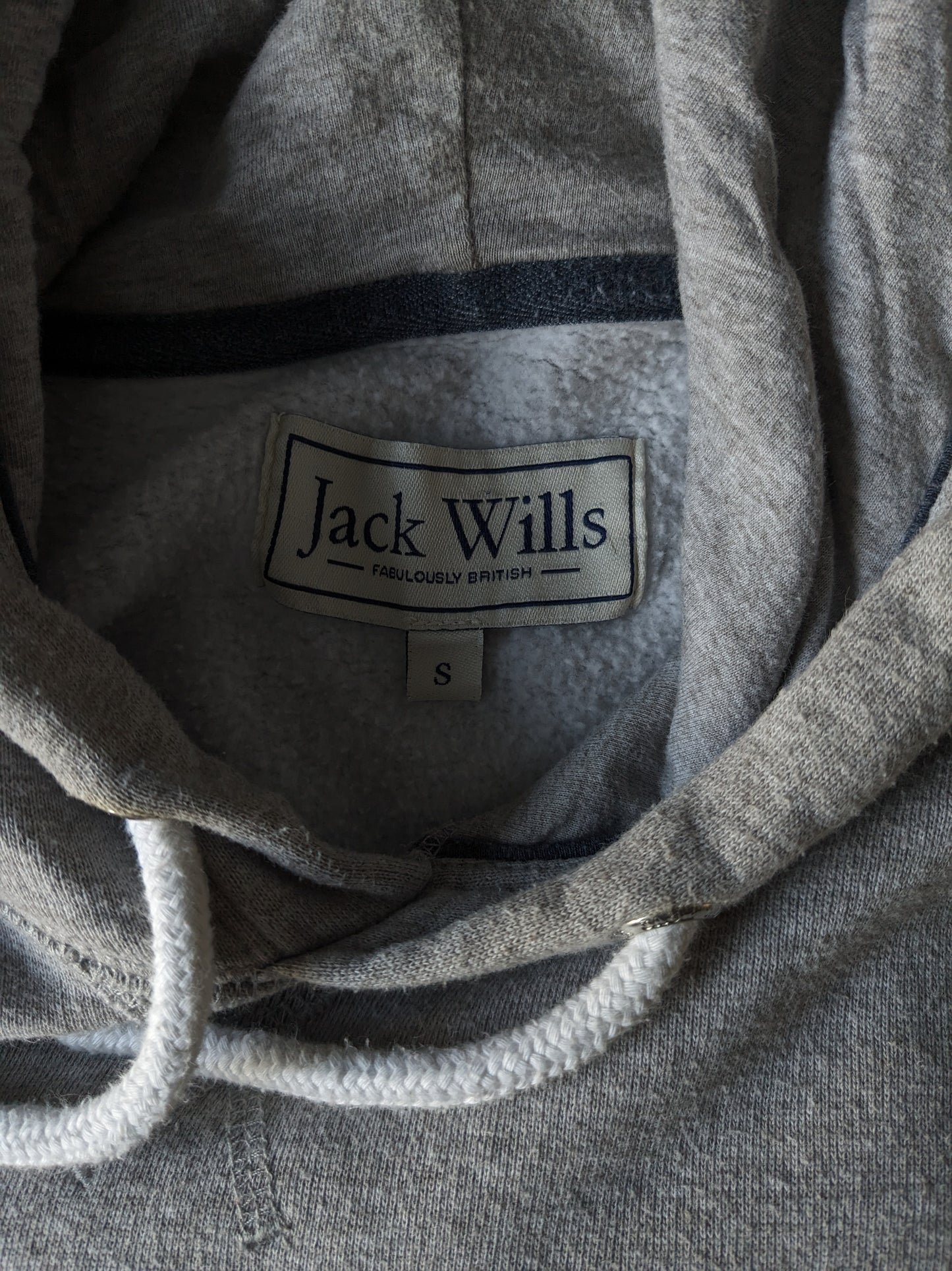Hellgrauer, gemischter Kapuzenpullover von Jack Wills. Größe S.