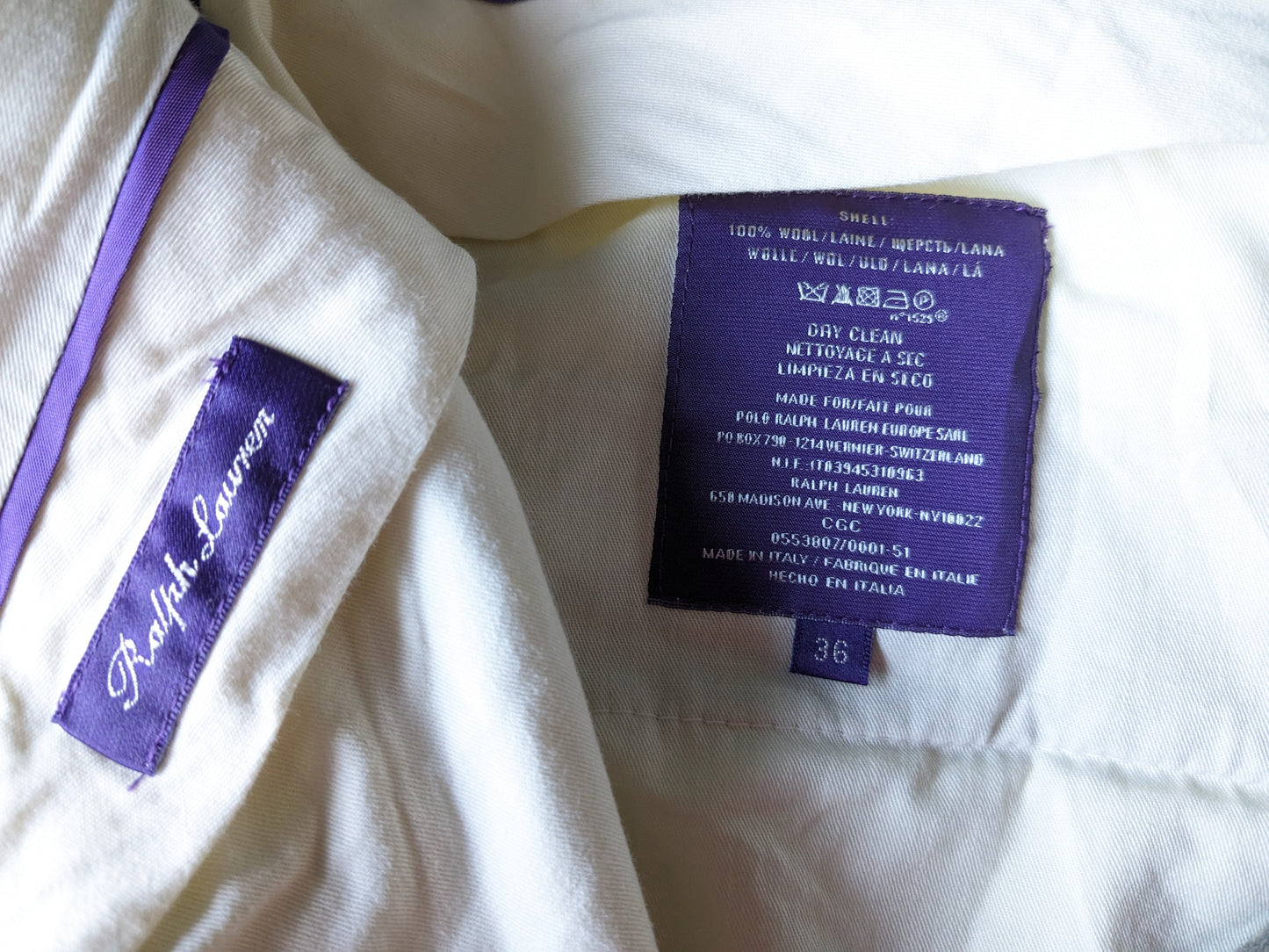 Wollen Ralph Lauren pantalon. Grijs gemêleerd. Maat 46 / S.