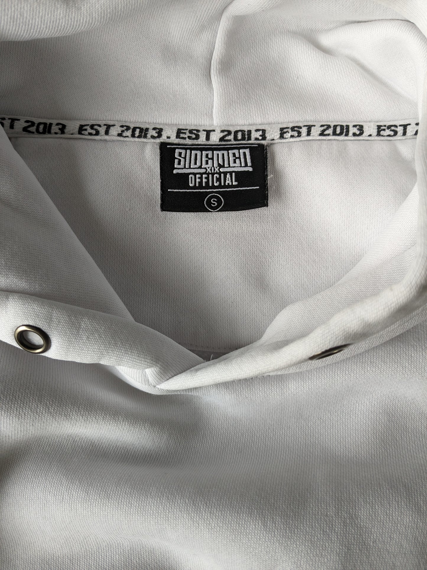 Sidemen Official Hoodie. White. Size S.