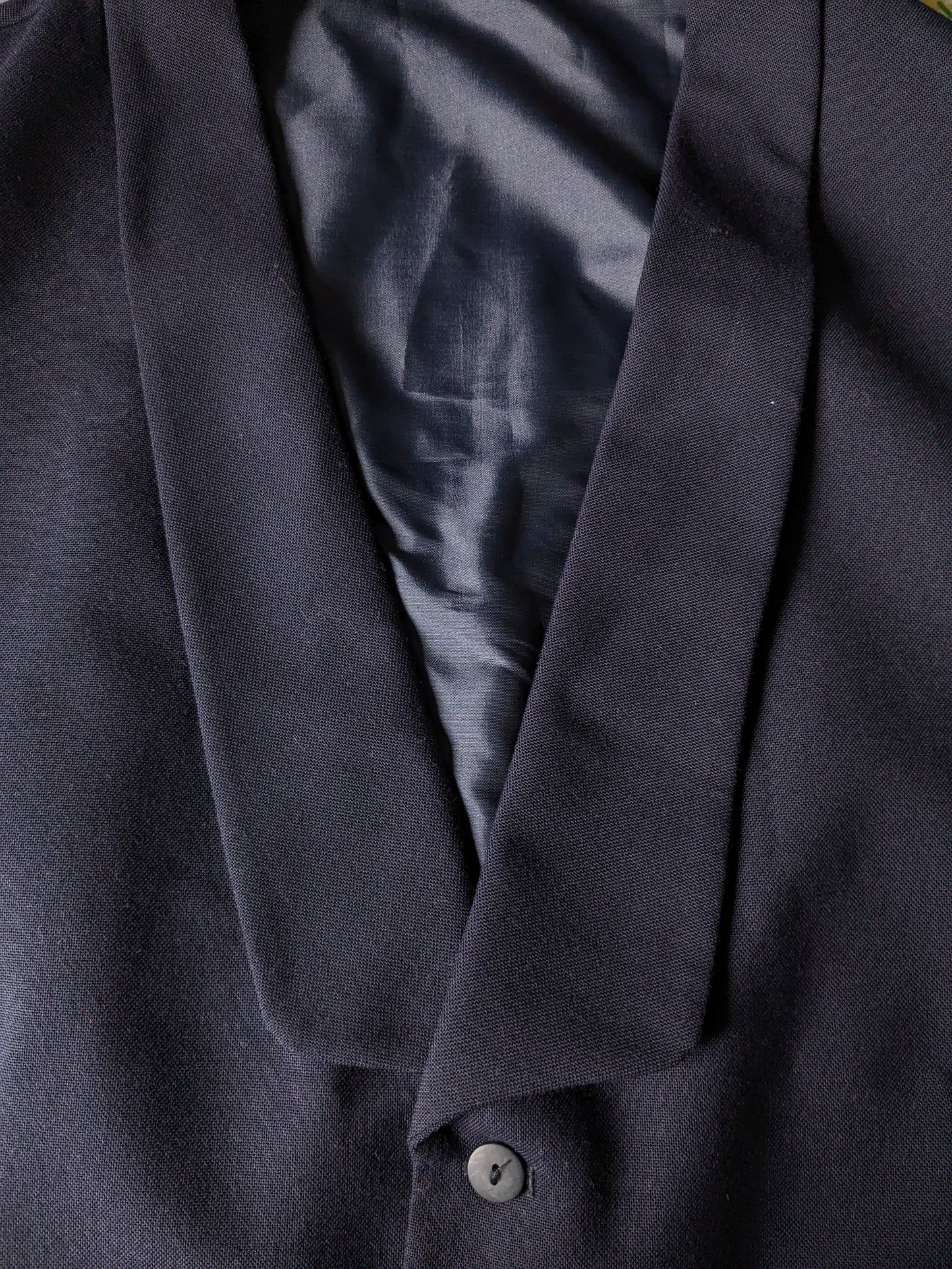 Wool waistcoat with lapels and 2 inside pockets. Dark blue. Size XXL / 2XL.