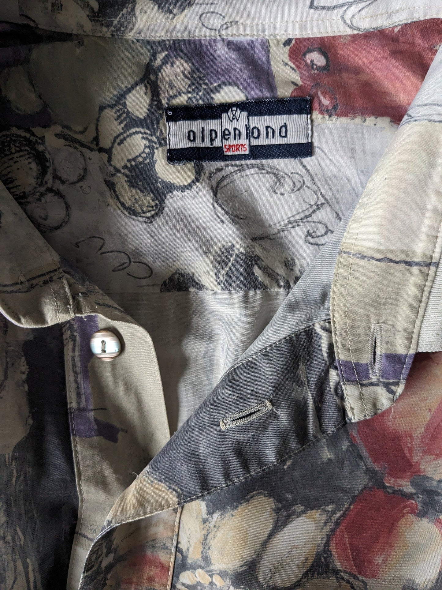 Polo di seta Alpenland vintage con fascia elastica. Taglia 3xl.