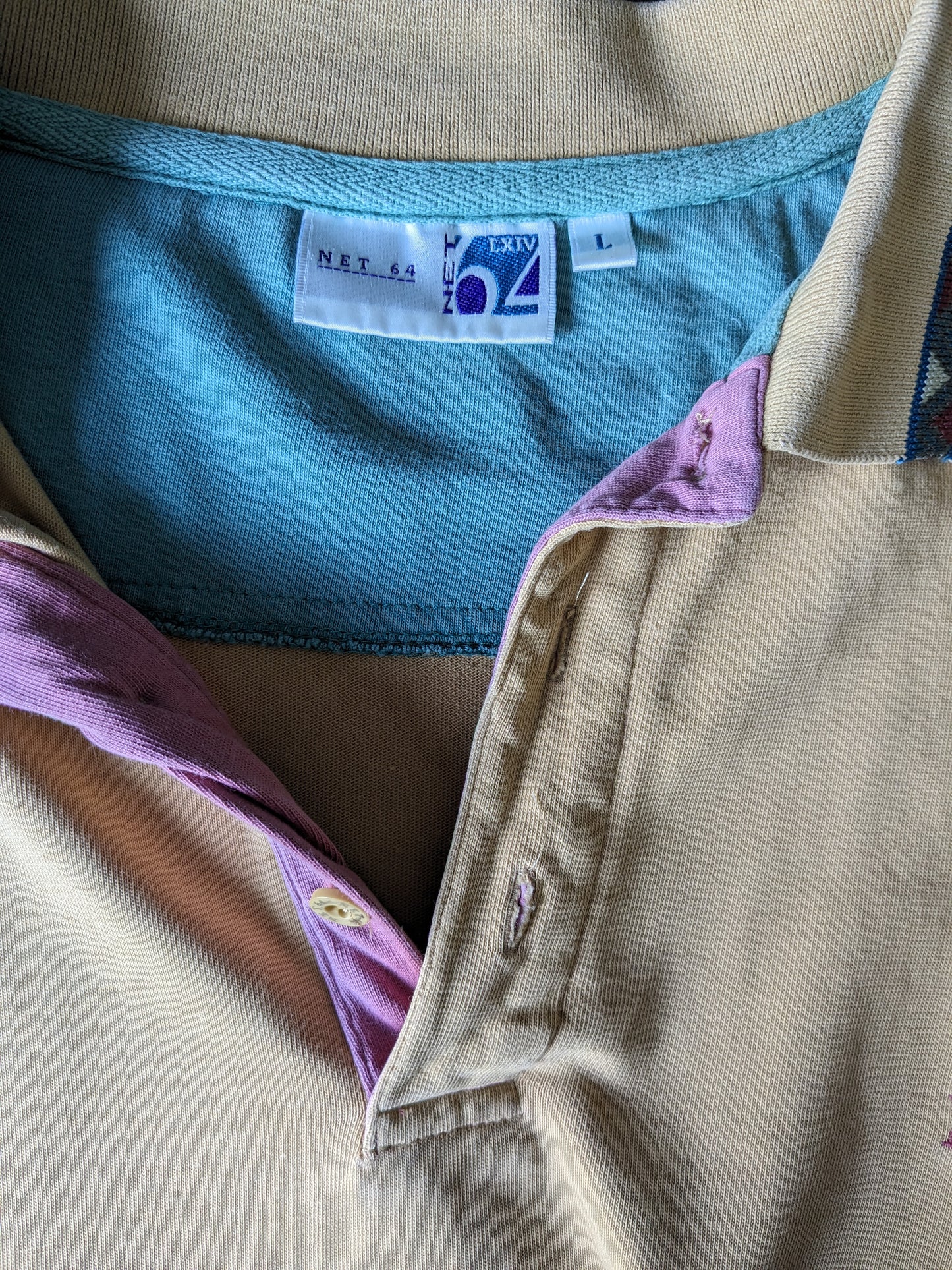 Vintage Net 64 Polo. Mustard colored yellow. Size L / XL.