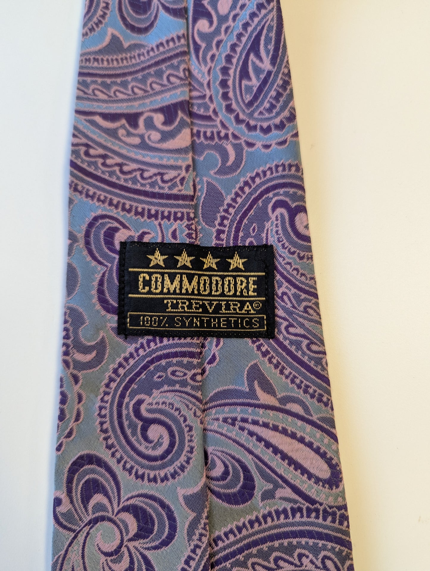 Tie vintage Commodore. Trevira.