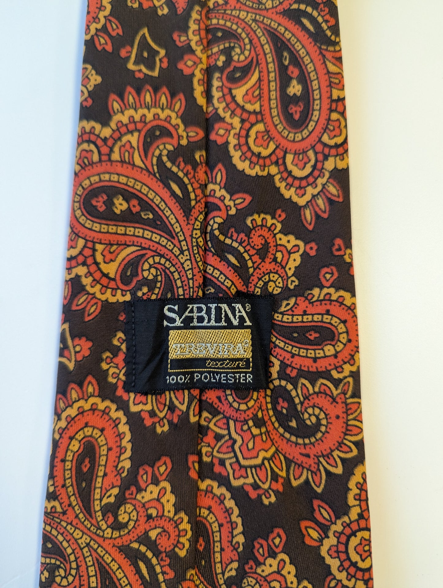 Vintage Sabina Tie. Poliéster suave.