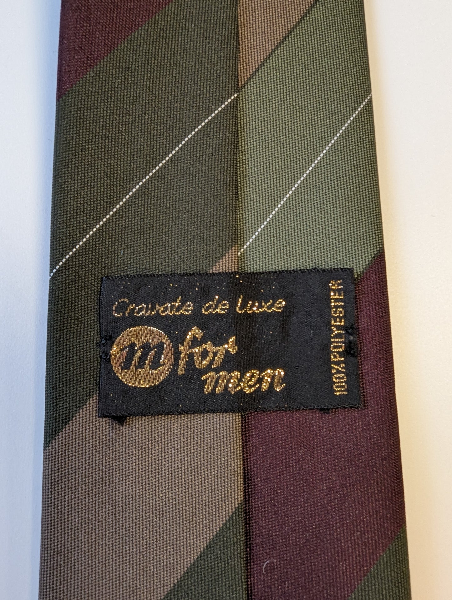 Vintage Cravate de Luxe stropdas. Polyester.