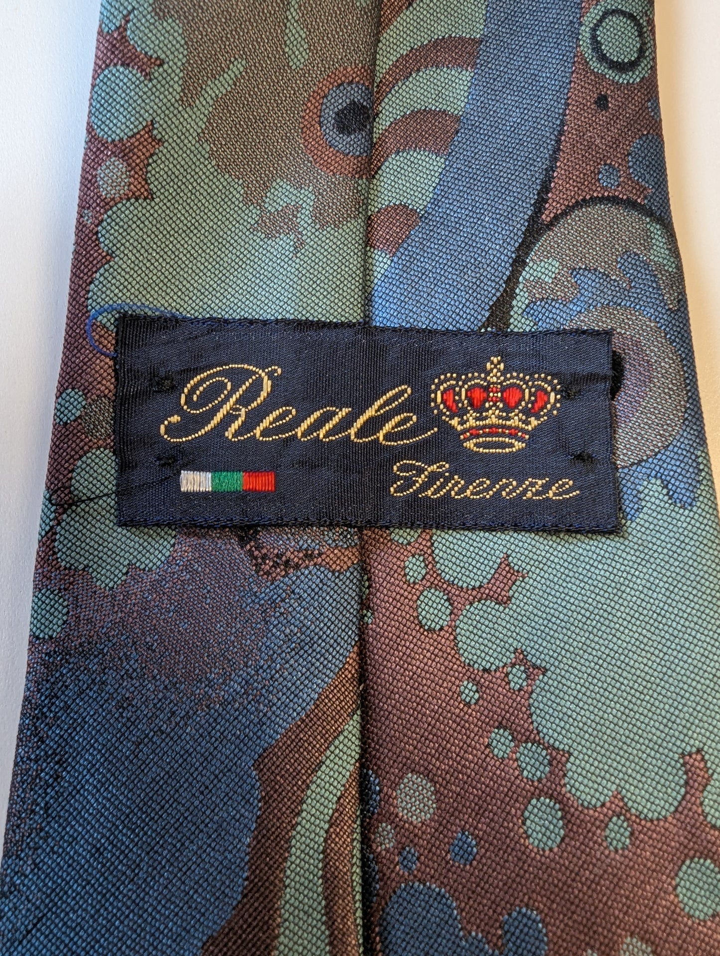 Vintage Reale Firenze stropdas. Polyester.