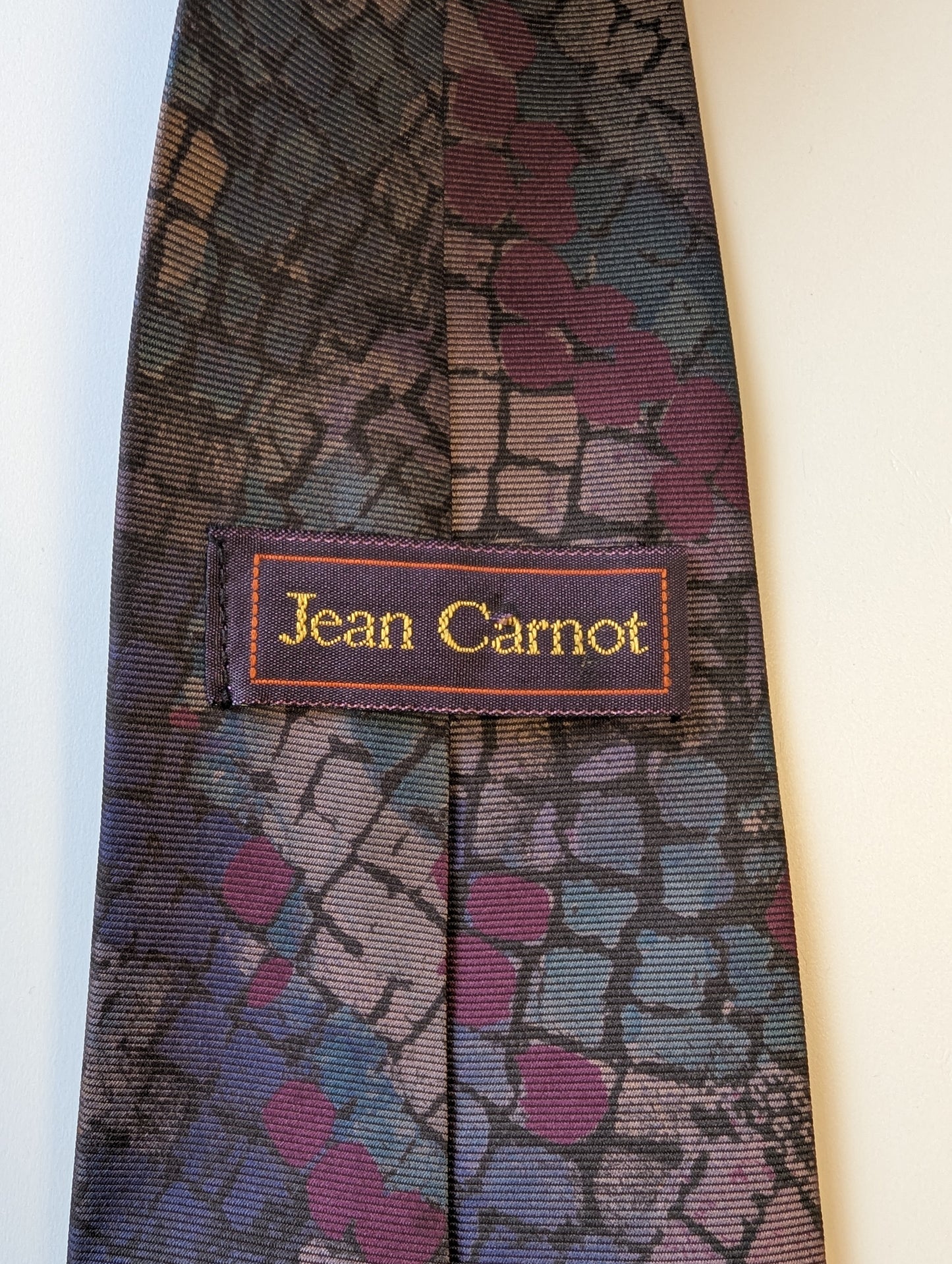 Vintage Jean Carnot stropdas. Polyester.