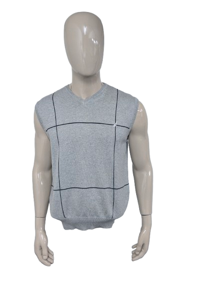 Nautica Spencer avec le col en V. Blue gris bloqué. Taille M / L.