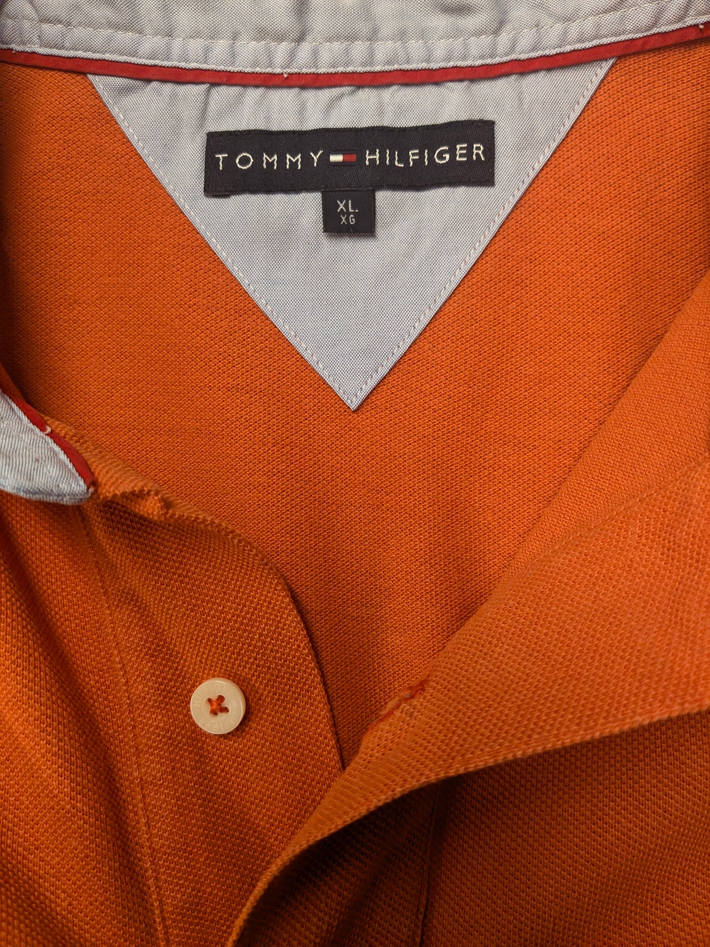 Tommy Hilfiger Polo. Orangefarben. Größe xl.
