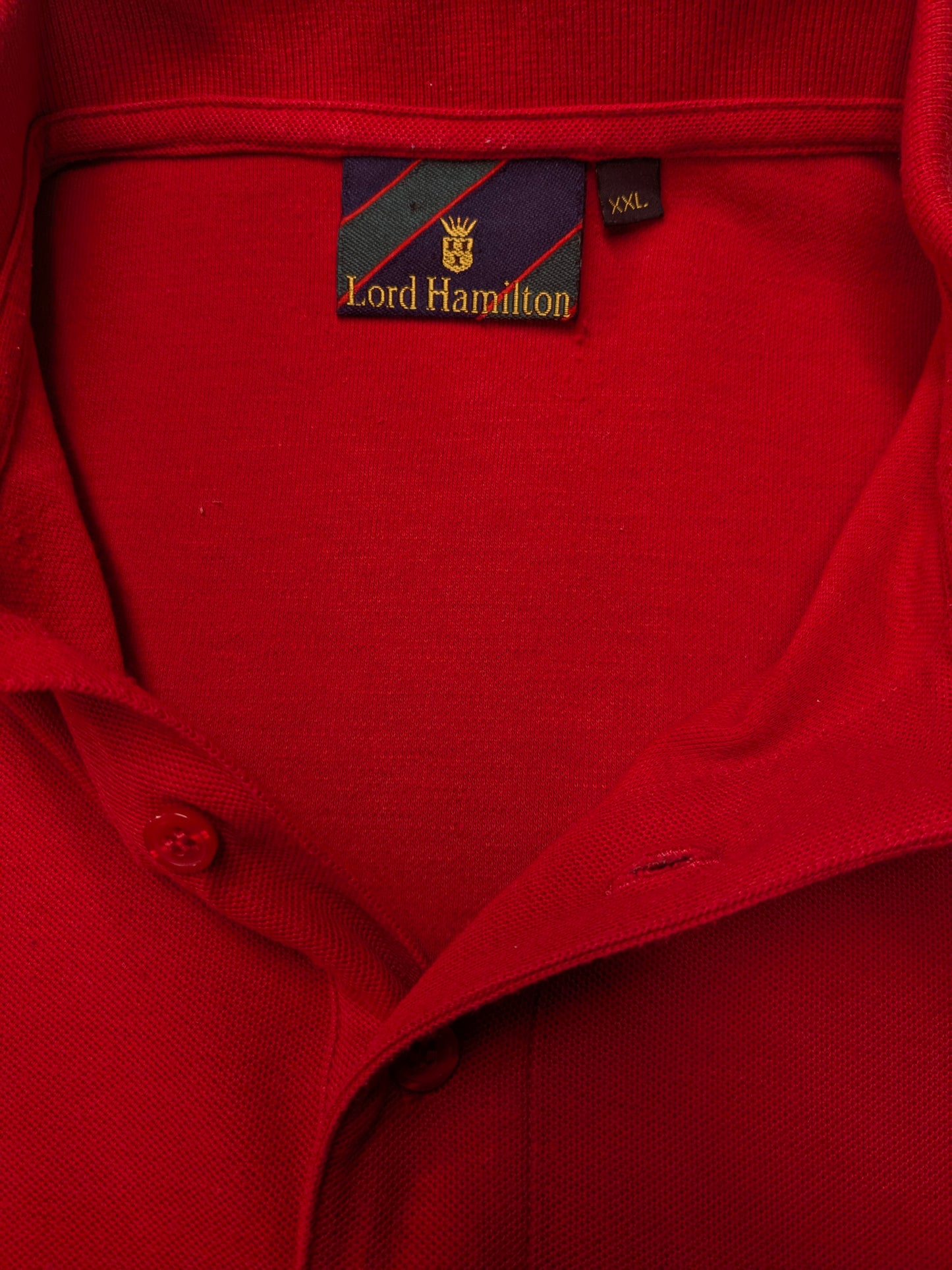 Lord Hamilton polo. Rood gekleurd. Maat 2XL / XXL.