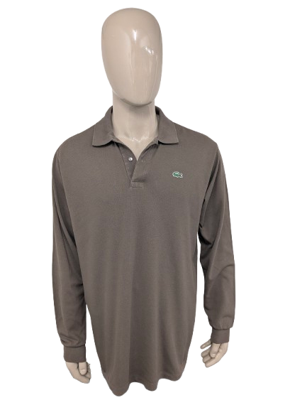 Lacoste polo sweater. Kaki colored. Size 7 / 2XL / XXL.