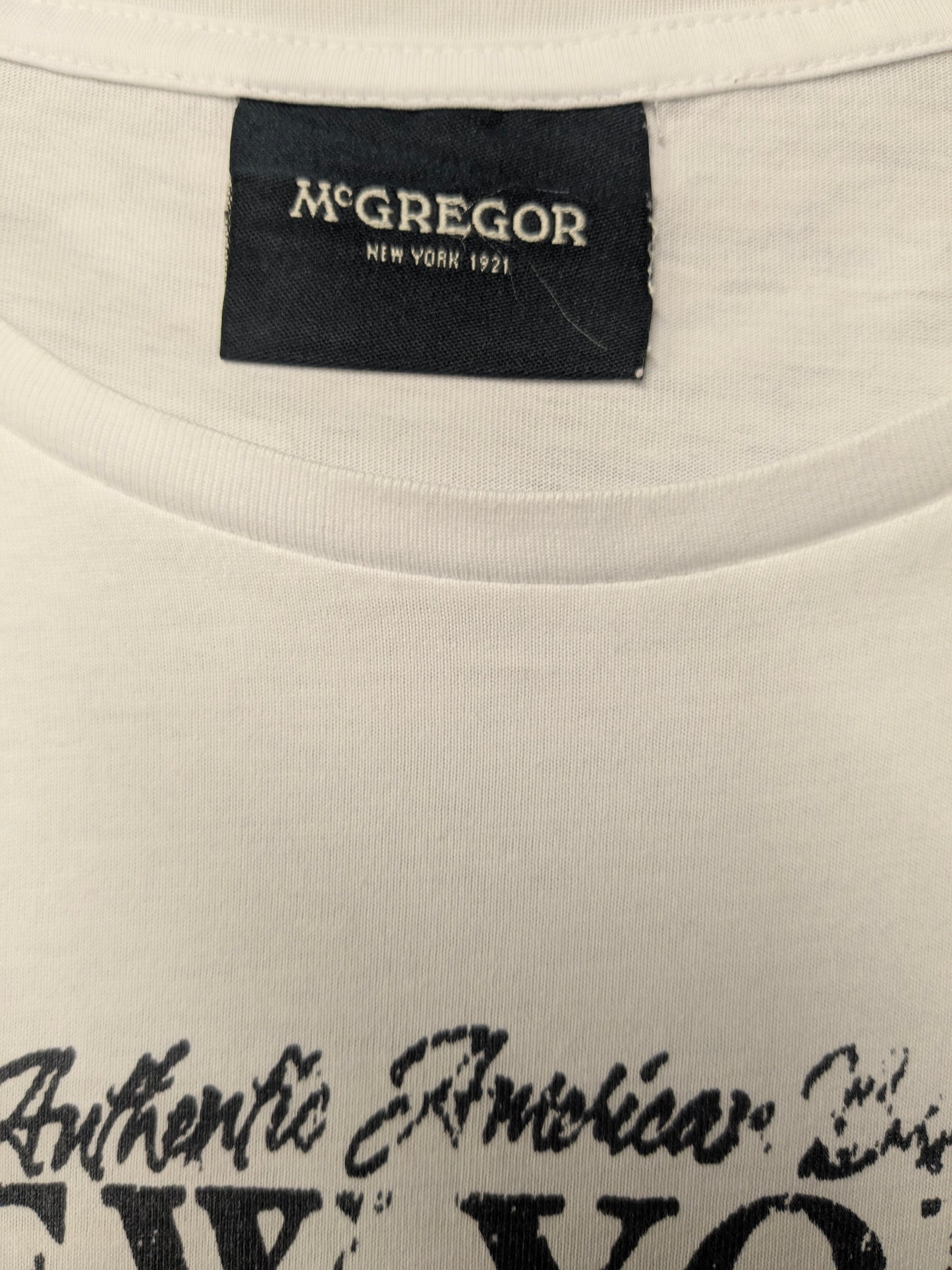 Camicia McGregor. Bianco con stampa. Taglia L.