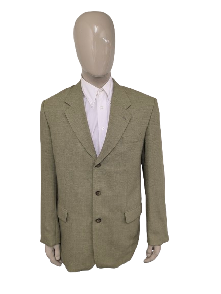 Vintage Vroom und Dreesman Wolljacke. Grüner Motiv. Größe 106 (54 / l).