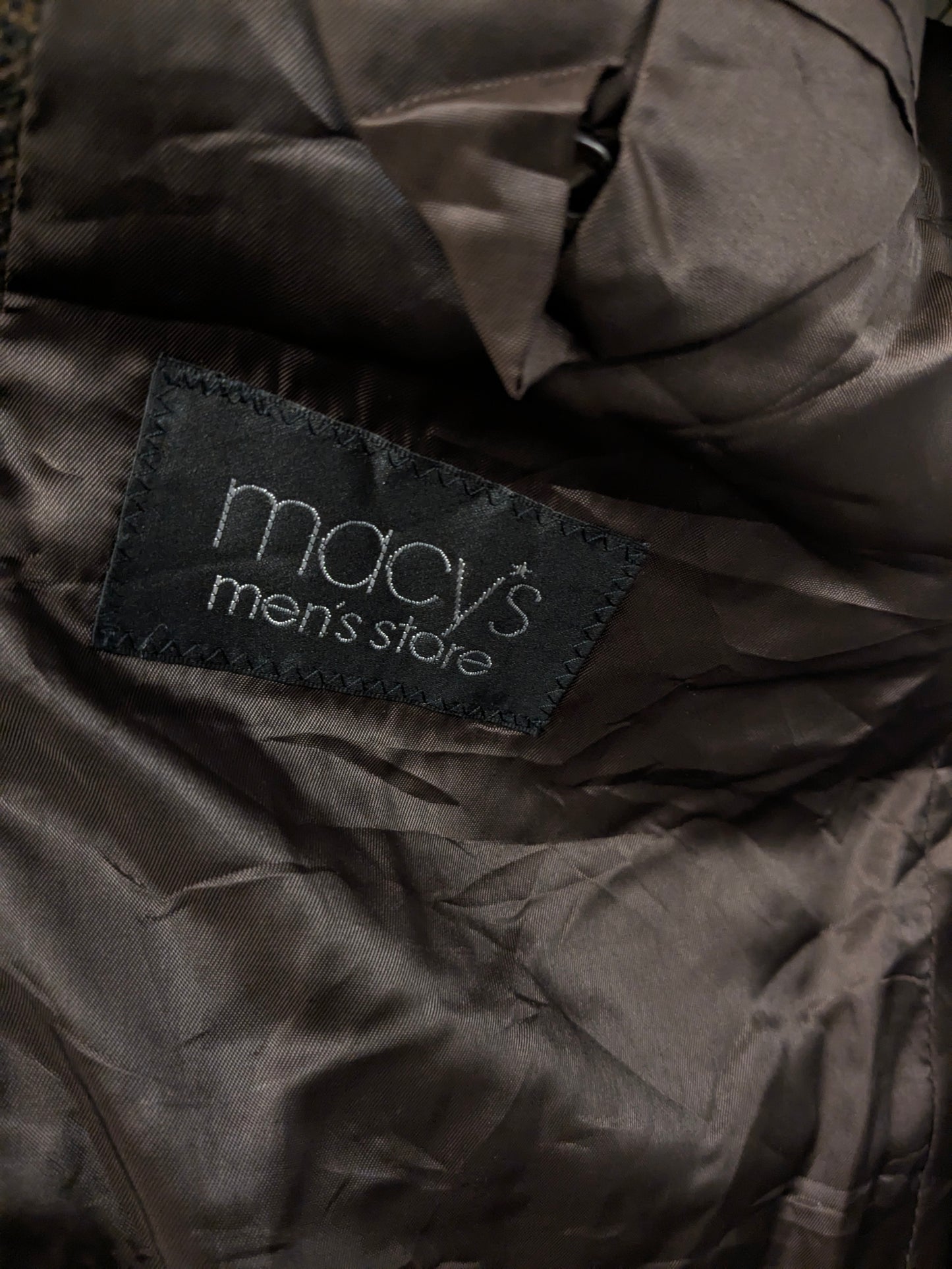 Lauren Ralph Lauren woolen jacket. Dark brown black checked. Size 52 / L.