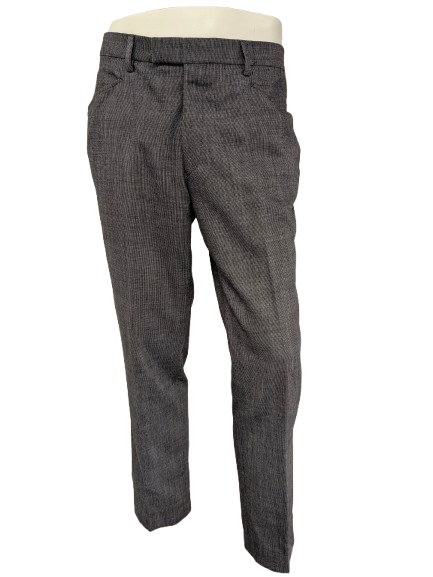 Gardeur Pantalon. Zwart Wit motief. Maat 54 / L-XL.