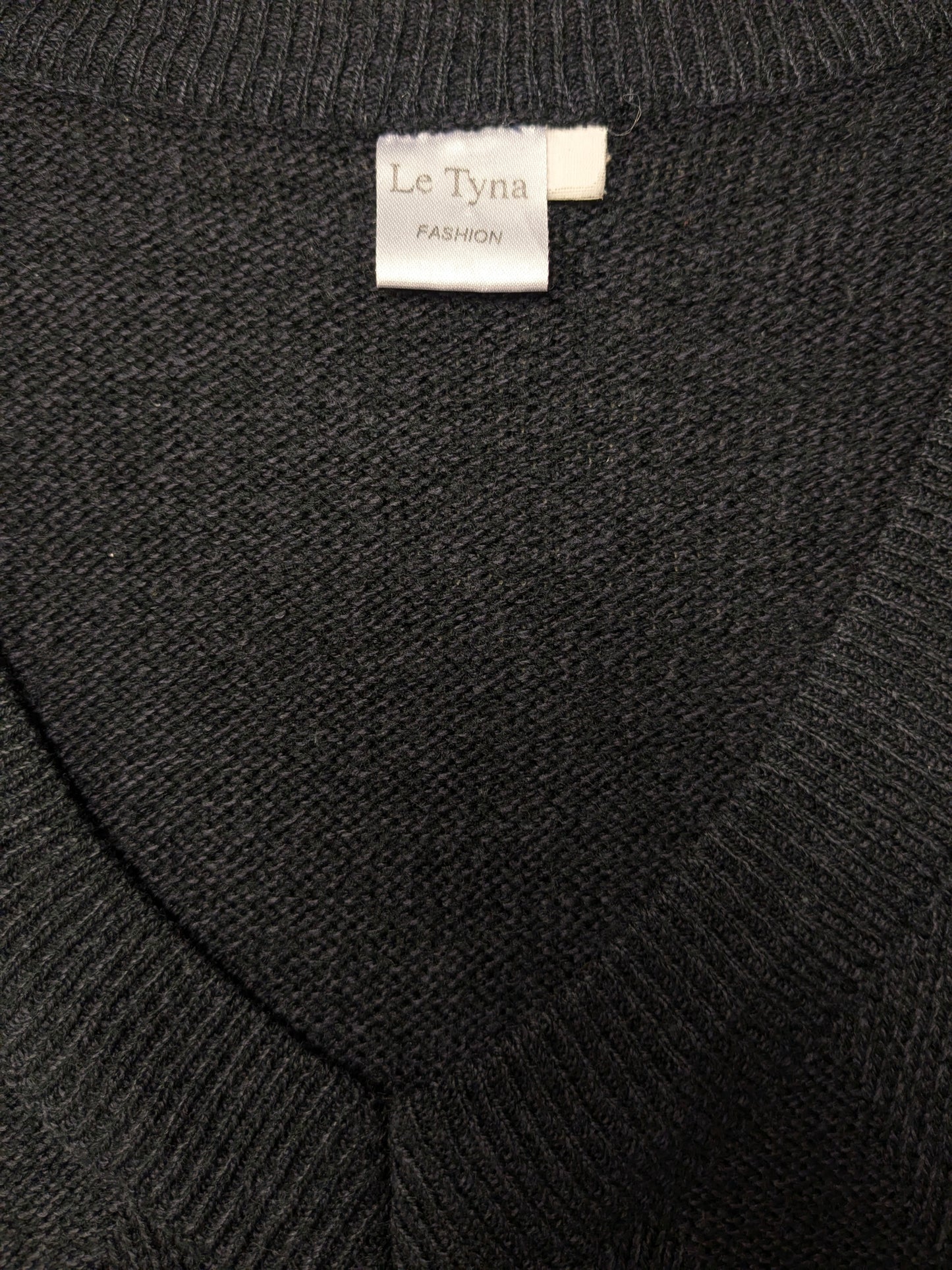 Vintage Le Tyna Spencer. Gris foncé mélangé. Taille L.
