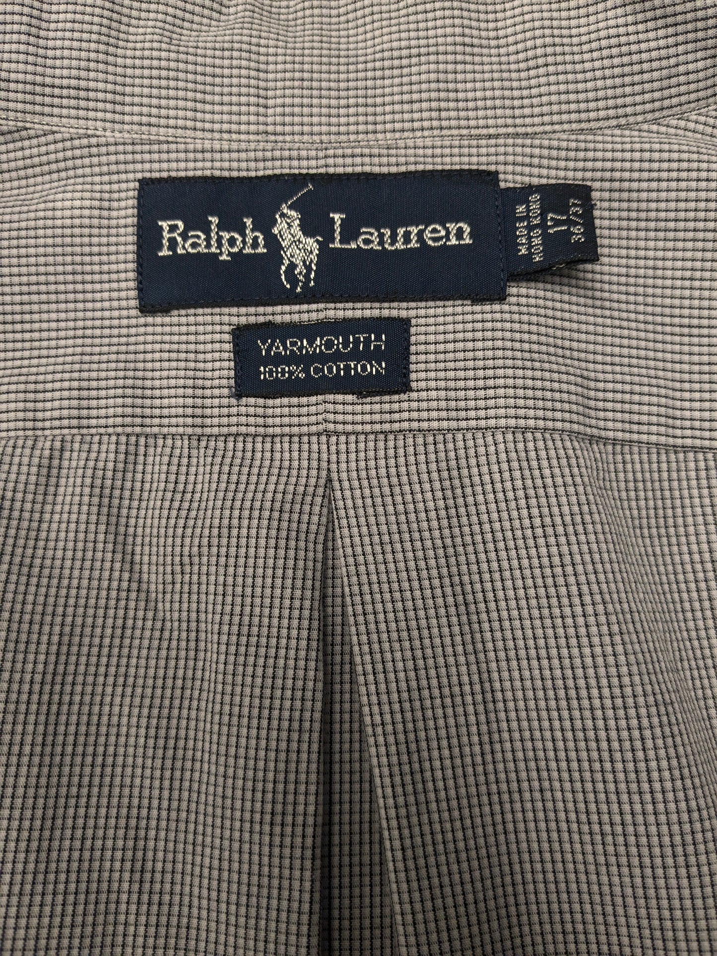 Chemise Ralph Lauren. Motif beige bleu. Type Yarmouth. Taille 2xl / 3xl.