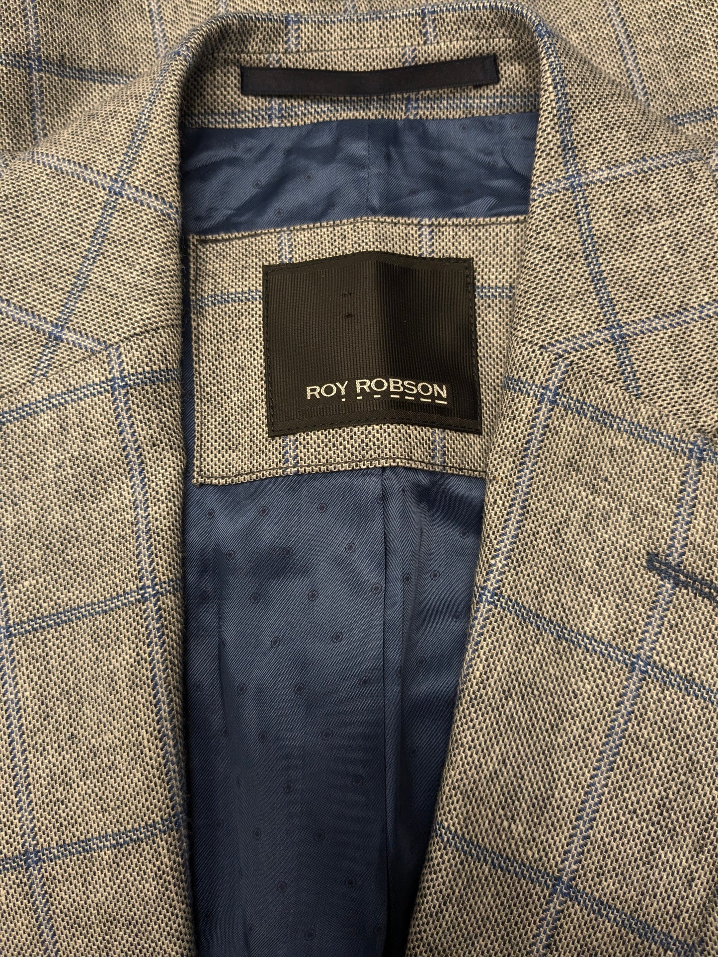 ROY ROY ROBSON LIGNE / VAGKET DE LOODE. Bleu gris vérifié. Taille 26 (52 / L).