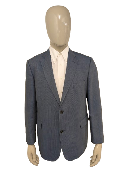 Eduard Dressler Wolljacke. Super 100. Blaugrau gemischt. Größe 26 (52 / l).