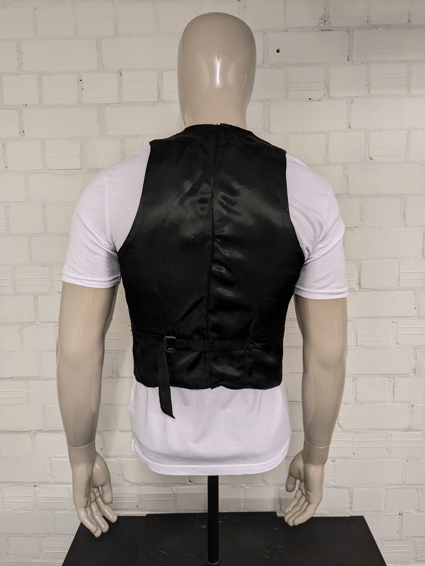 st. Michael gilet. Grijs Zwarte print. Maat S.