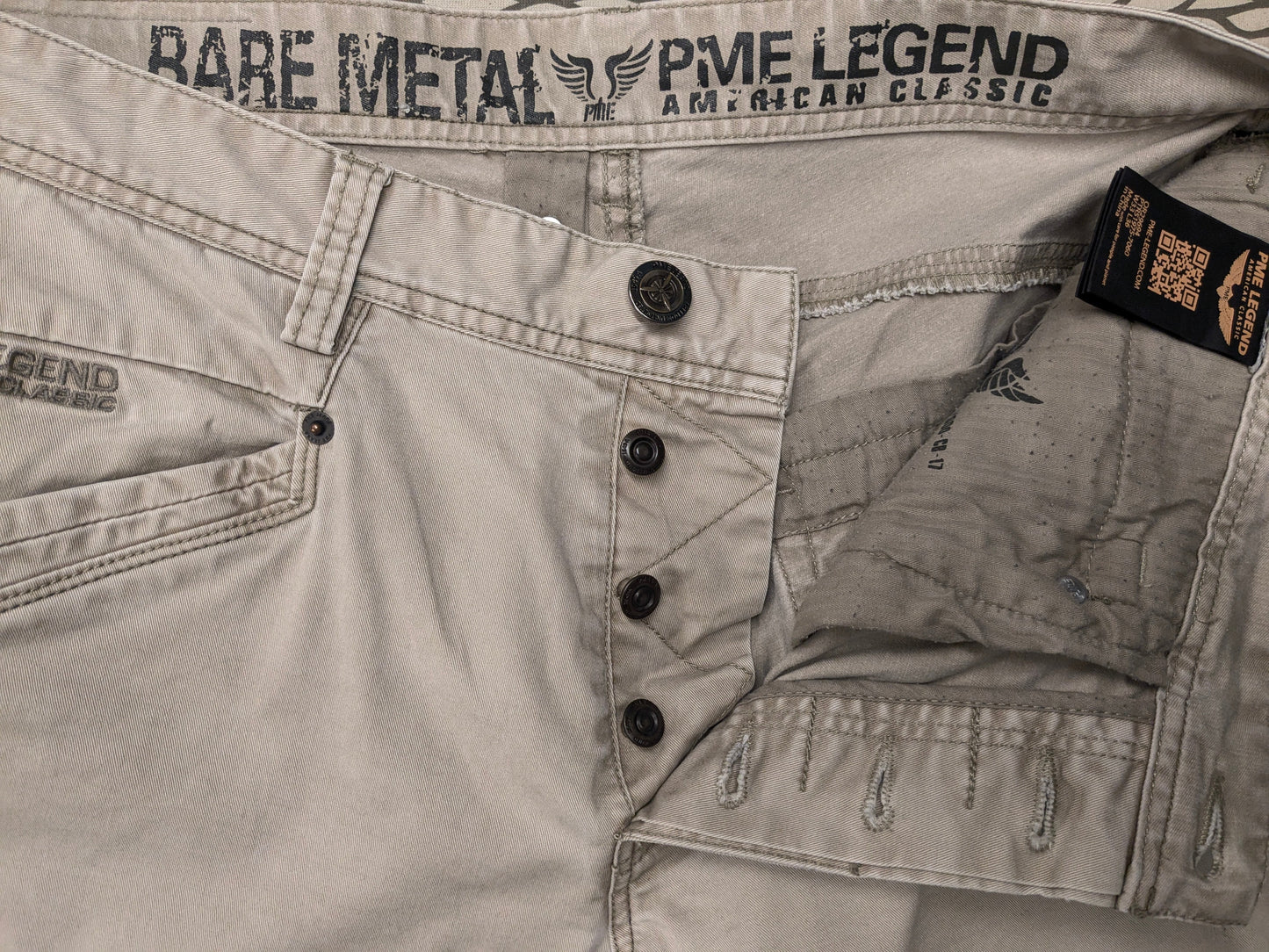 Pantaloni PME Legend Bare Metal. Colore beige. Taglia W33 - L32.