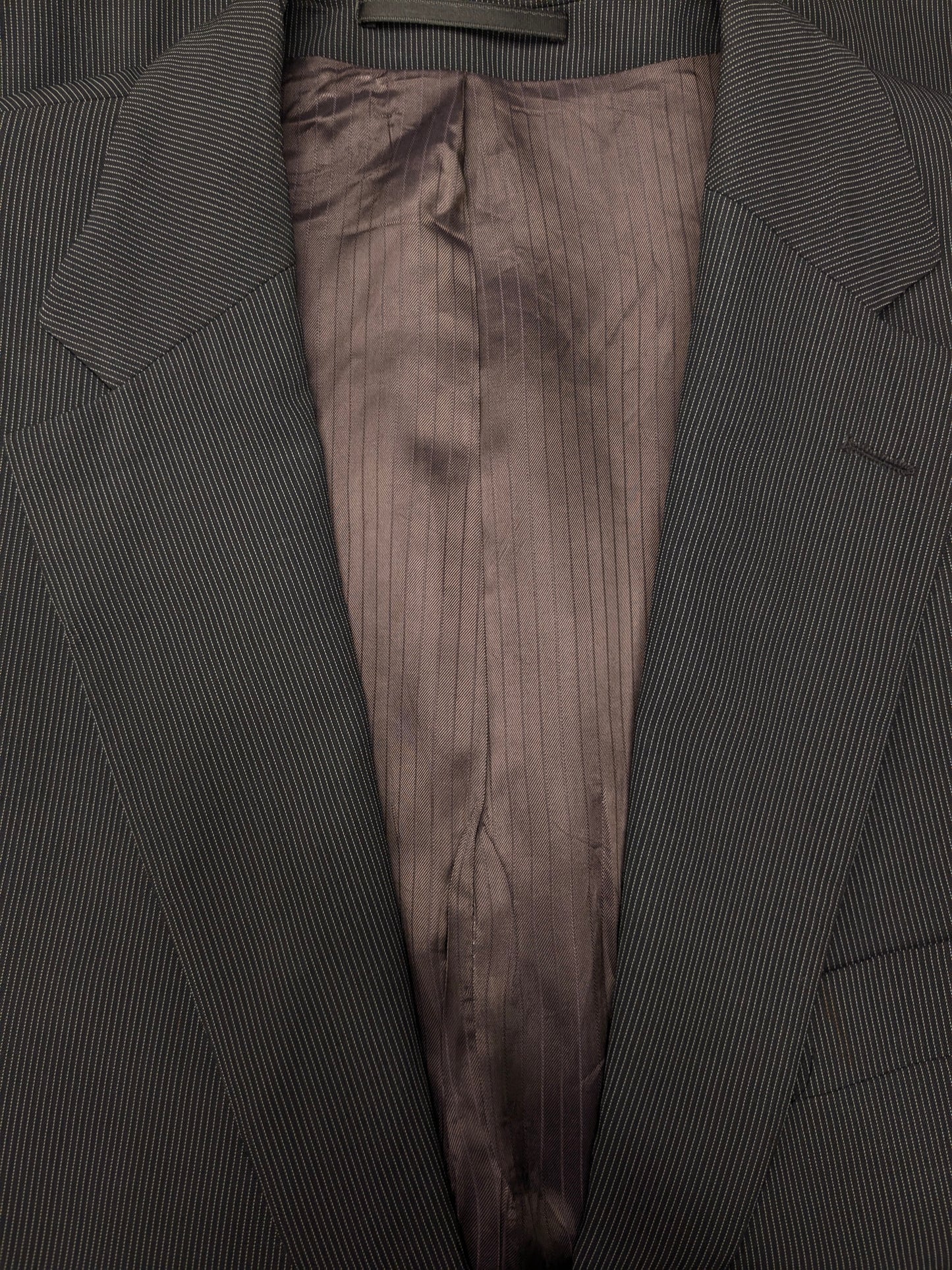 Giacca in lana di Frans Molenaar. A strisce bianche e nere. Taglia 50/M.