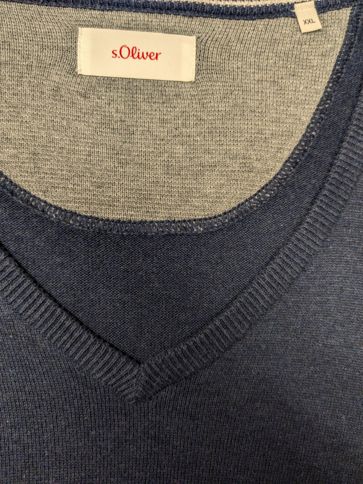 s Oliver casual trui. Donker Blauw gemêleerd. Maat 2XL / XXL.