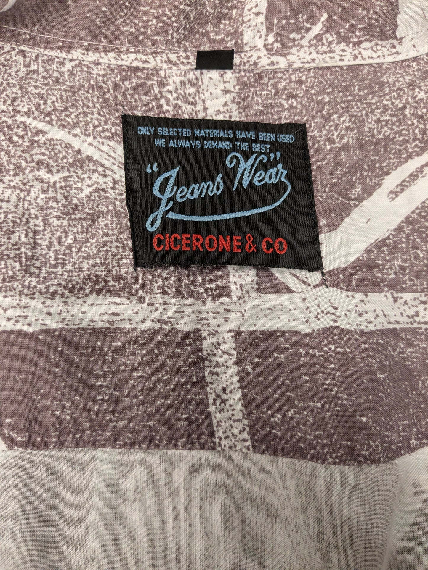 Vintage 80's / 90's Cicerone & Co overhemd. Rood Groen Grijs gekleurd. Maat XL.