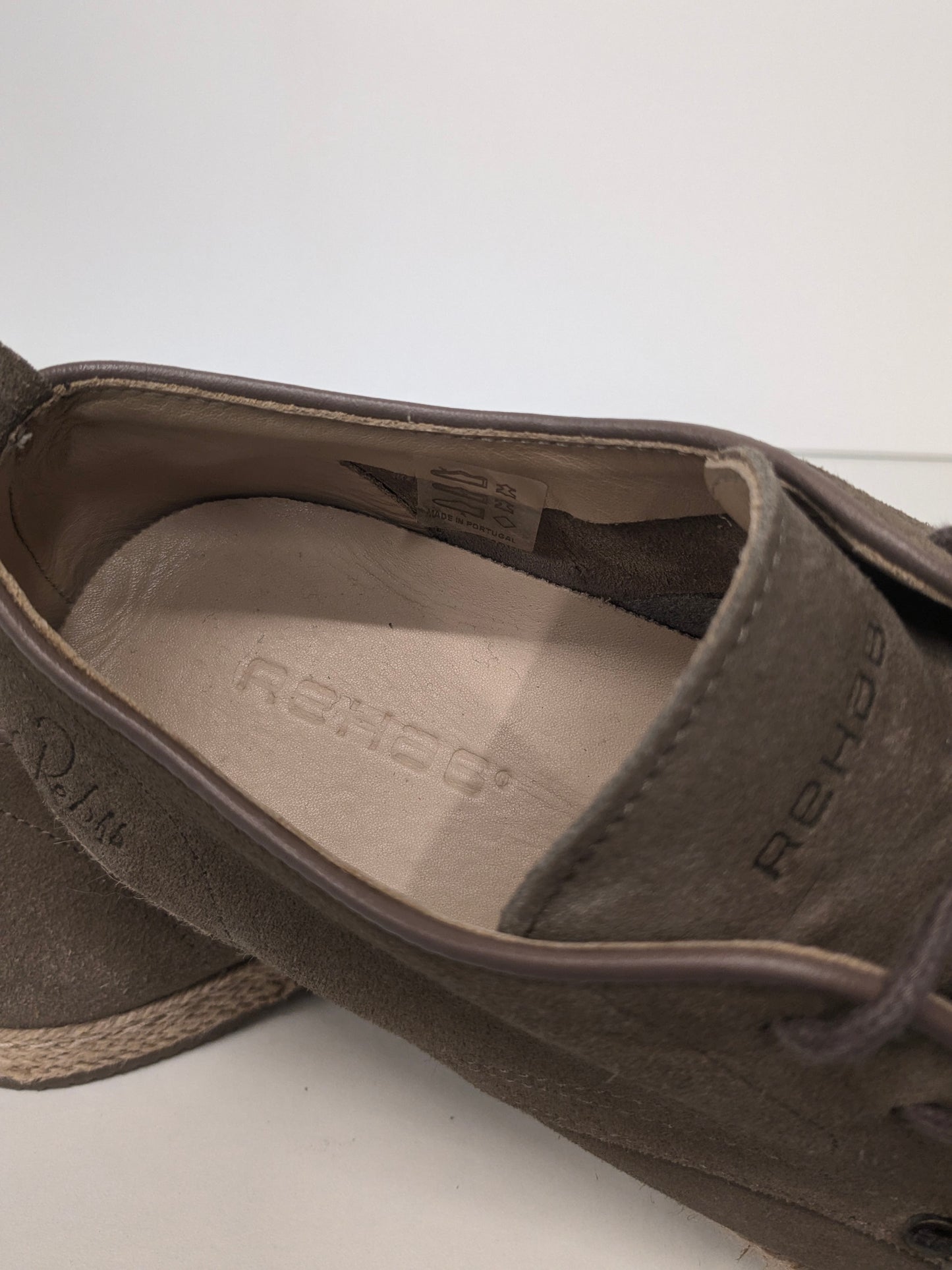 Rehab Leren veterschoenen. Bruin gekleurd. Maat 43.