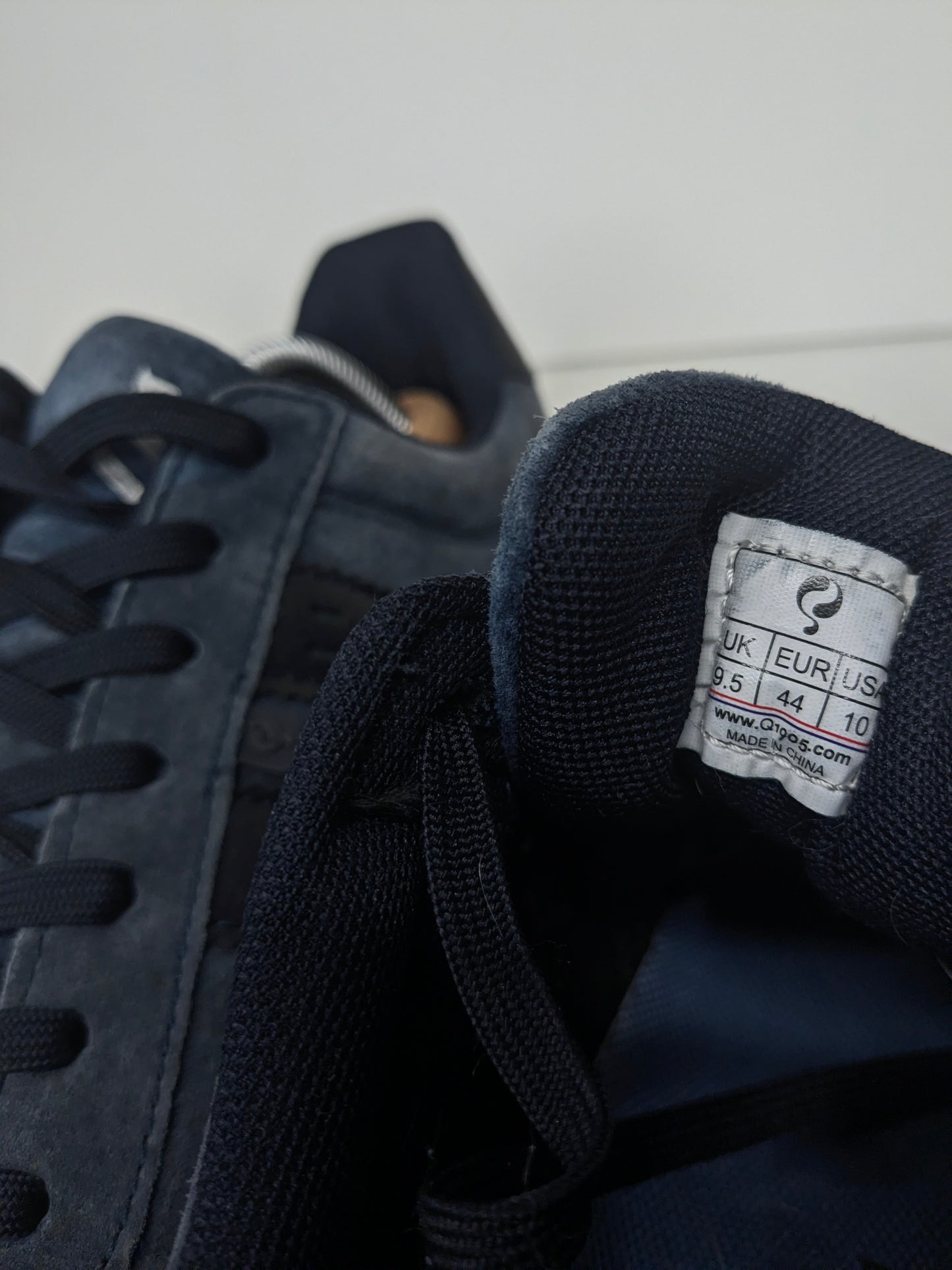 Quick Platinum leren sneakers. Blauw Zwart gekleurd. Maat 44.