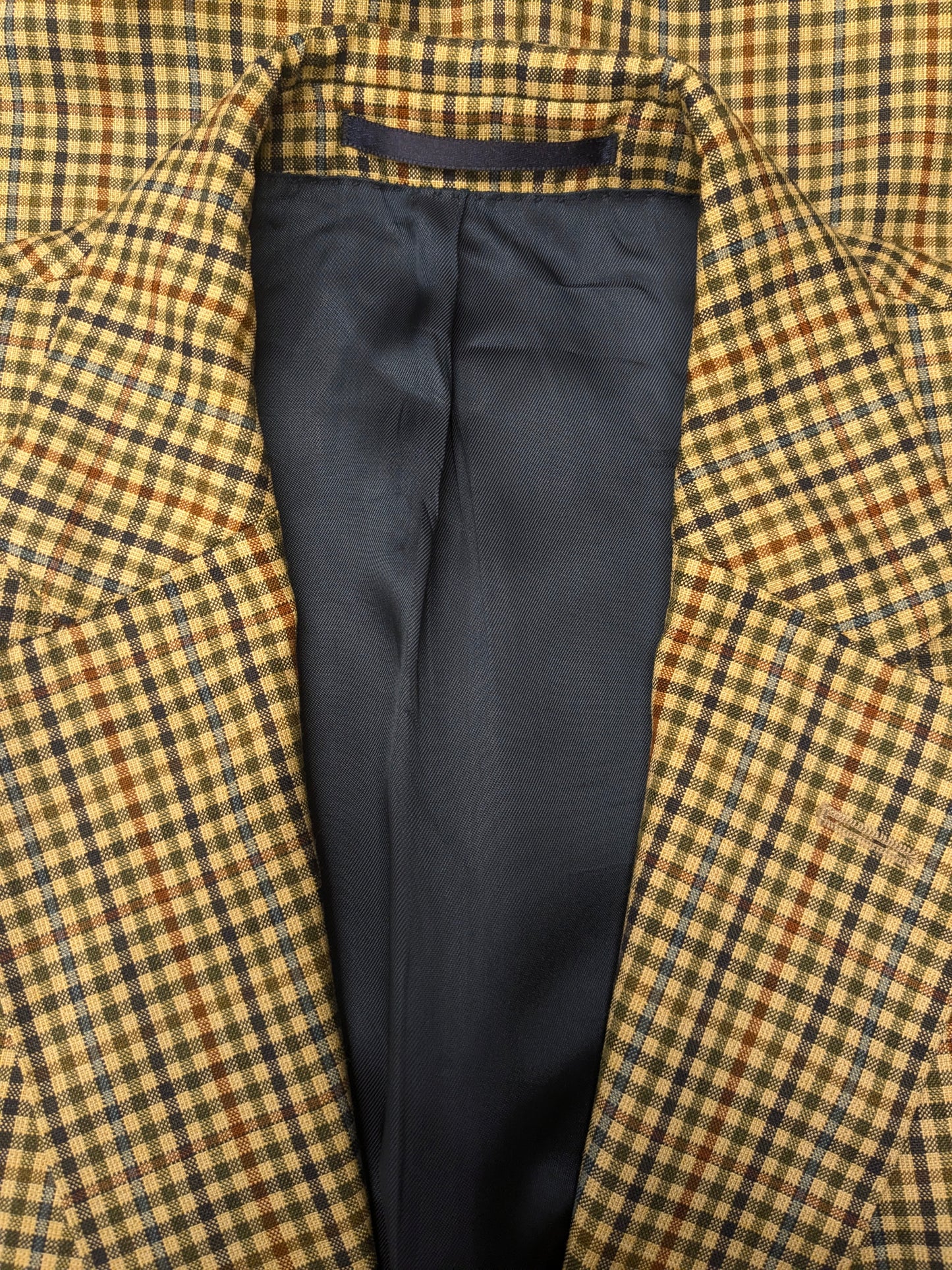 Giacca vintage in lana Eduard Pelger. Verde Rosso Blu Nero a quadretti. Taglia 52/L.