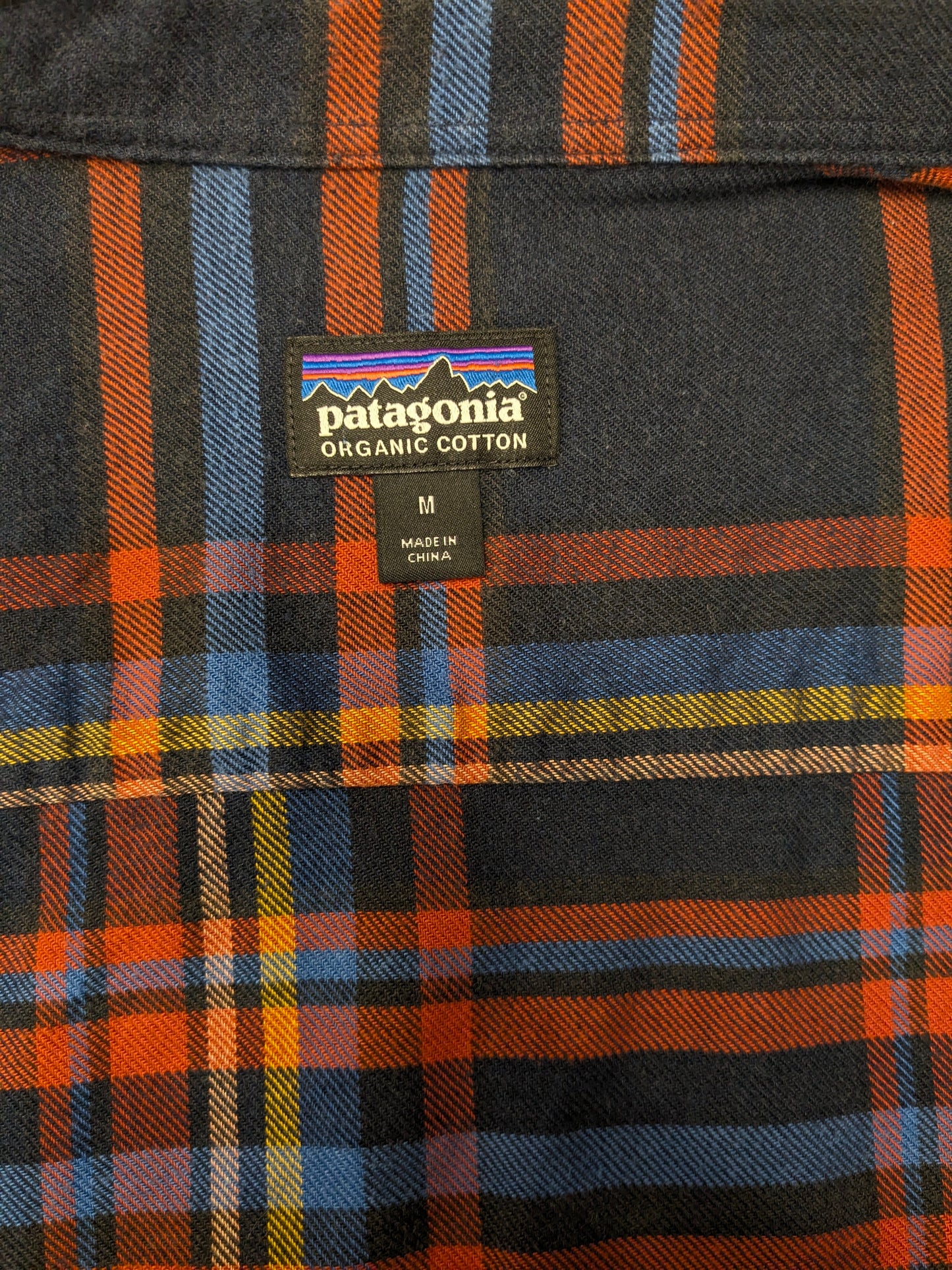 Patagonia Flanellen overhemd. Rood Blauw Geel geruit. Maat M / L.