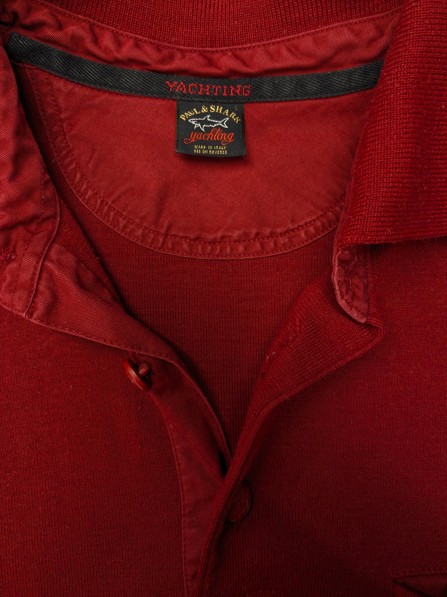 Paul & Shark polo trui. Donker Rood gekleurd. Maat XL.