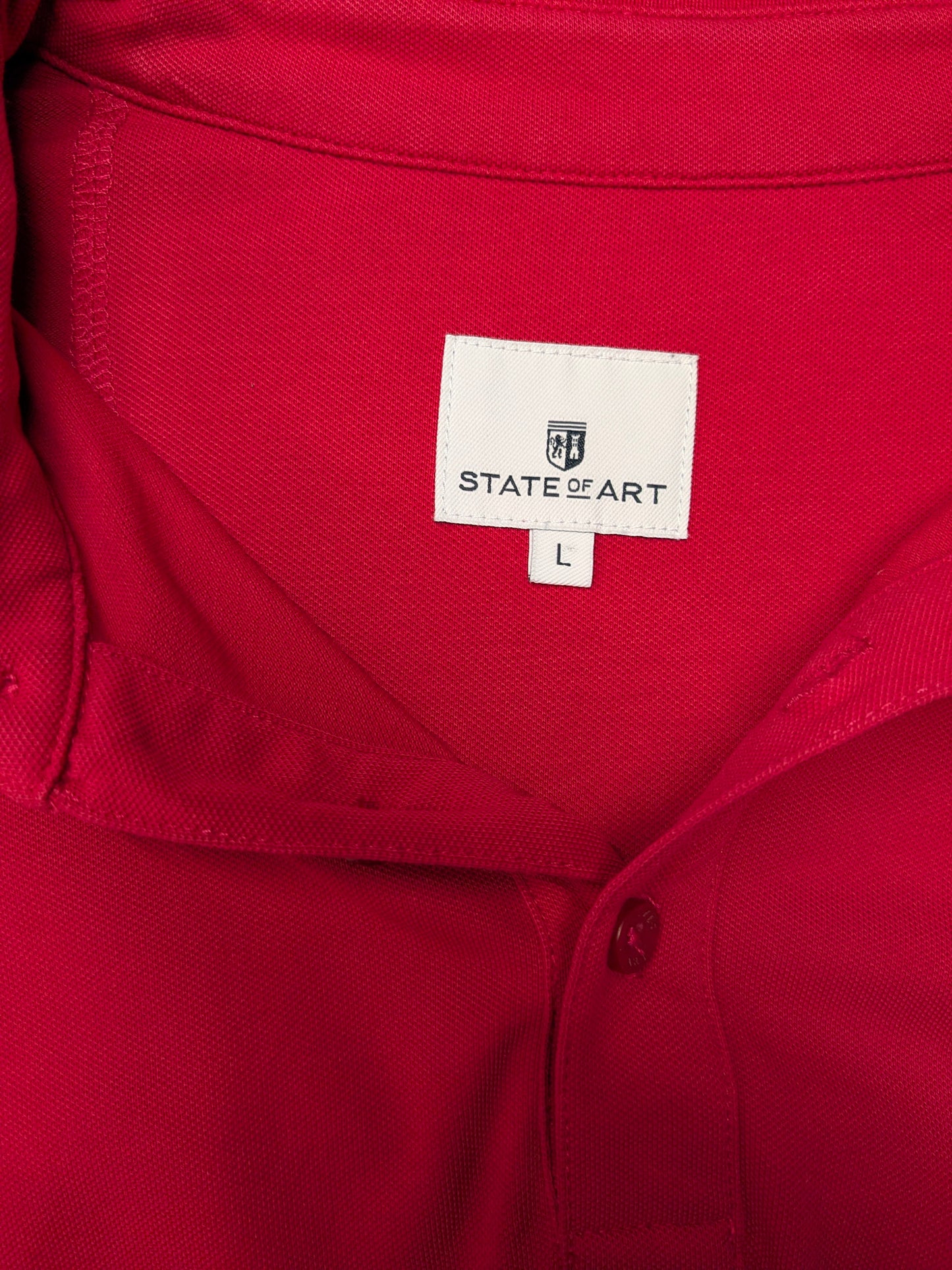 State of Art polo. Donker Roze gekleurd. Maat L.