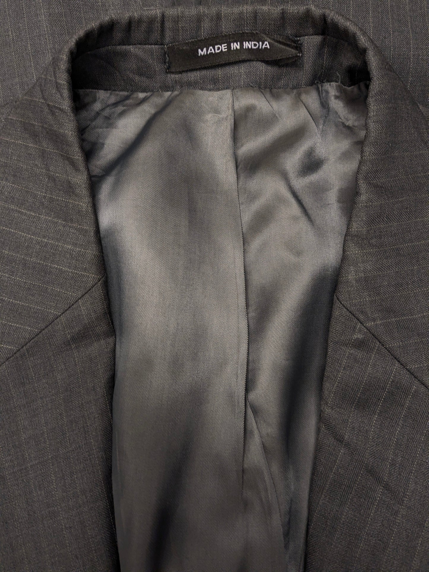 Vintage Lauren Ralph Lauren wollen colbert – grijs gestreept – maat 28 (56/XL)