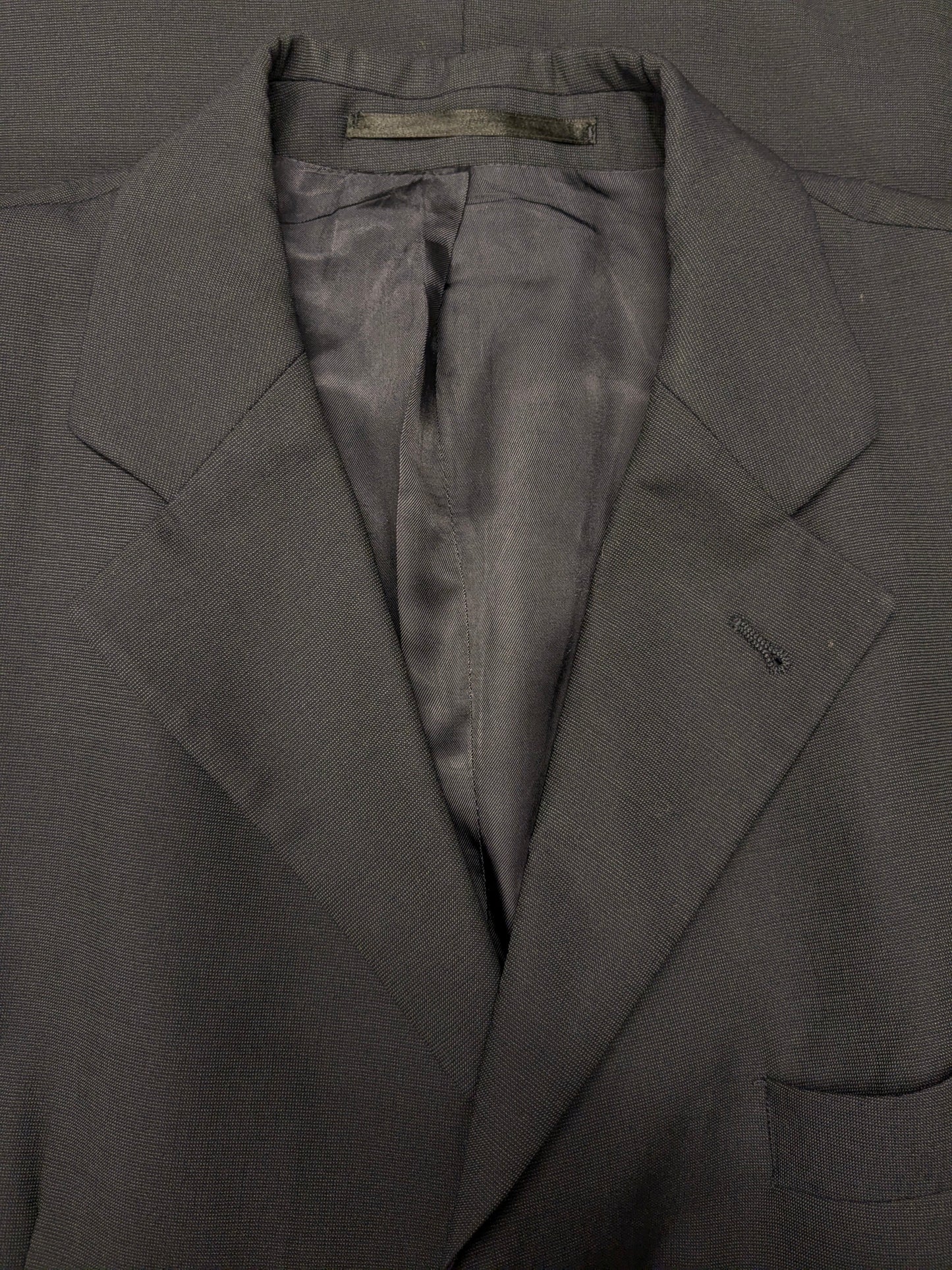Vintage Stones Wolljacke. Dunkelgrau gefärbt. Größe 98 (50/M). langes Modell.