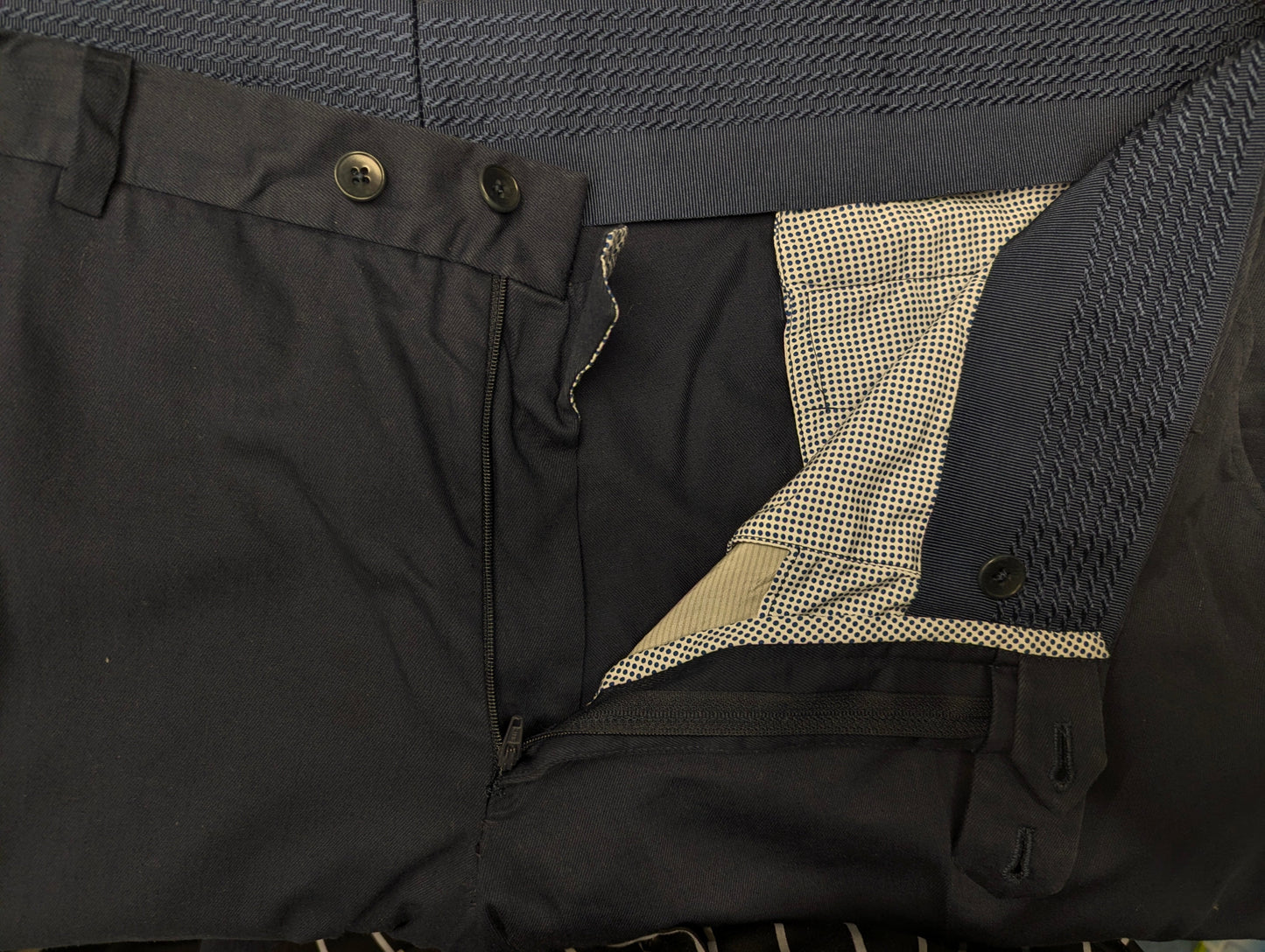 Bungaro Italian handmade broek / pantalon. Donker Blauw gekleurd. Maat 56.