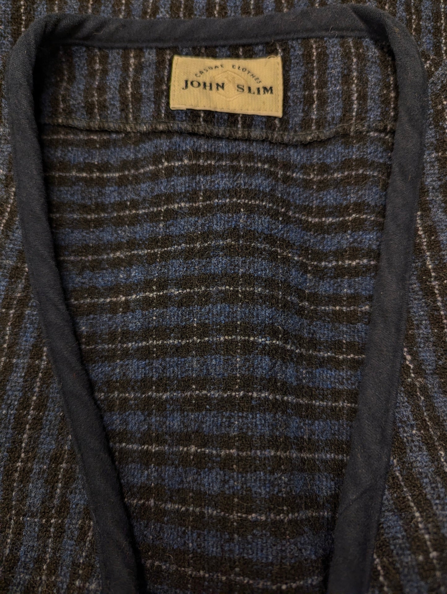 John Slim gilet – blauw/grijs geruit – maat XL