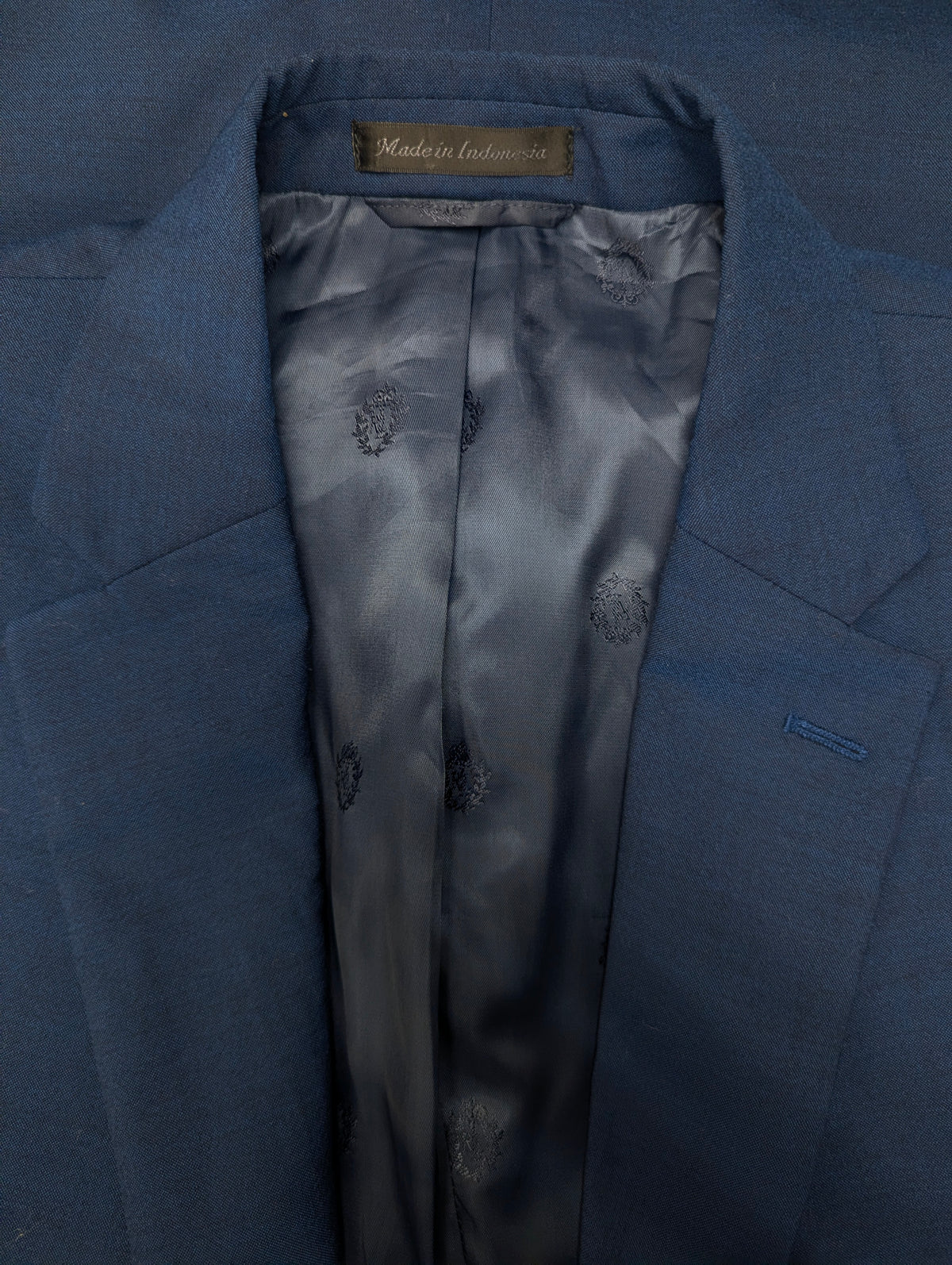 Lauren Ralph Lauren Wollen colbert. Blauw Zwart gemêleerd. Maat 27 (54 / L).