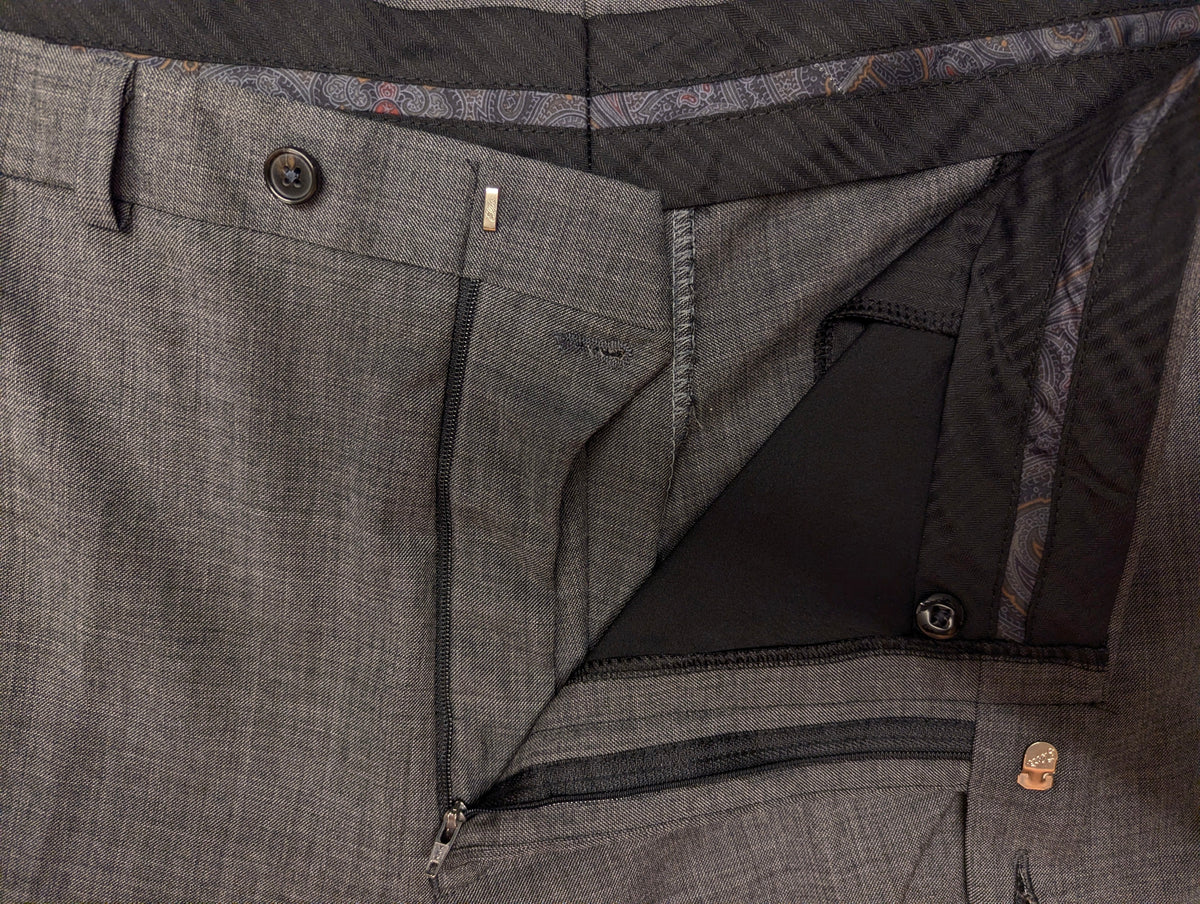 Lauren Ralph Lauren Wollen broek / pantalon. Grijs gemêleerd. Maat 58.