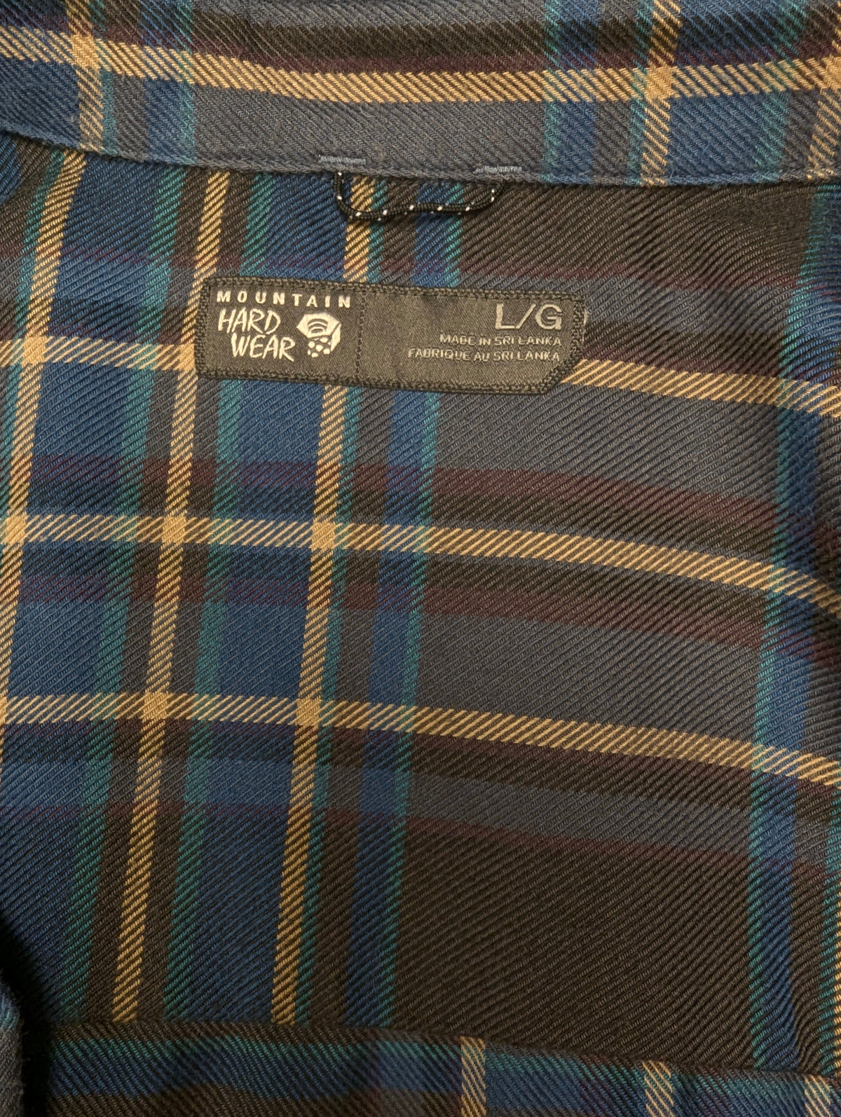 Camicia Mountain Hardwear Blu Verde Rosso Beige a quadri. Taglia L.