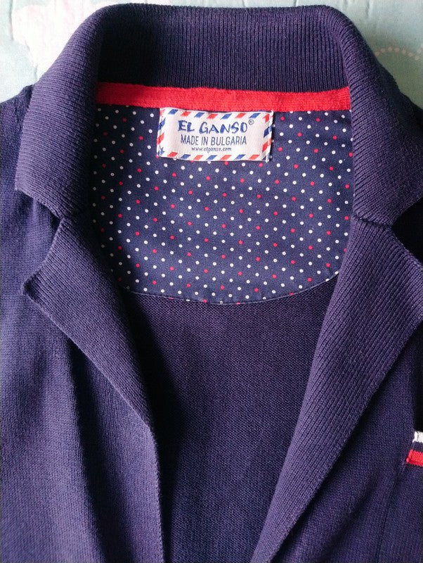 Chaleco de Ganso con botones. Azul oscuro. Talla M.