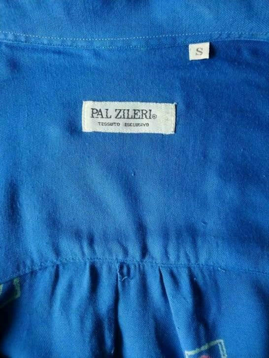 Pal Zilleri Vintage Shirt. Farbig blau. Größe S.