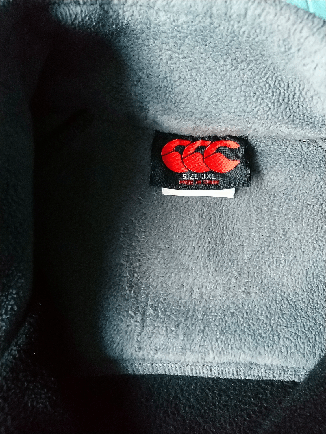 Canterbury Fleece trui met rits. Zwart Grijs gekleurd. Maat 3XL / XXXL - EcoGents