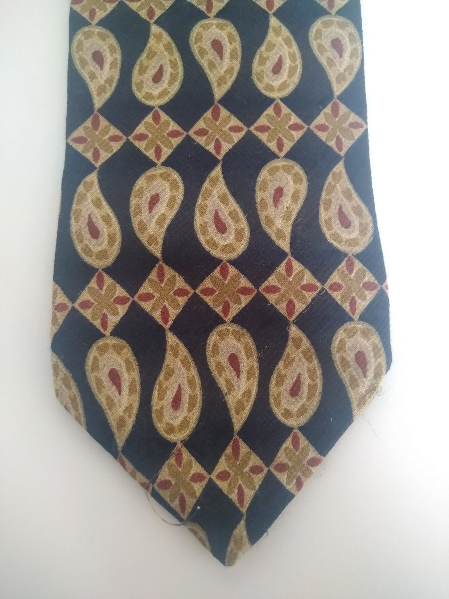 Strellson tie. Blue beige motif. Silk