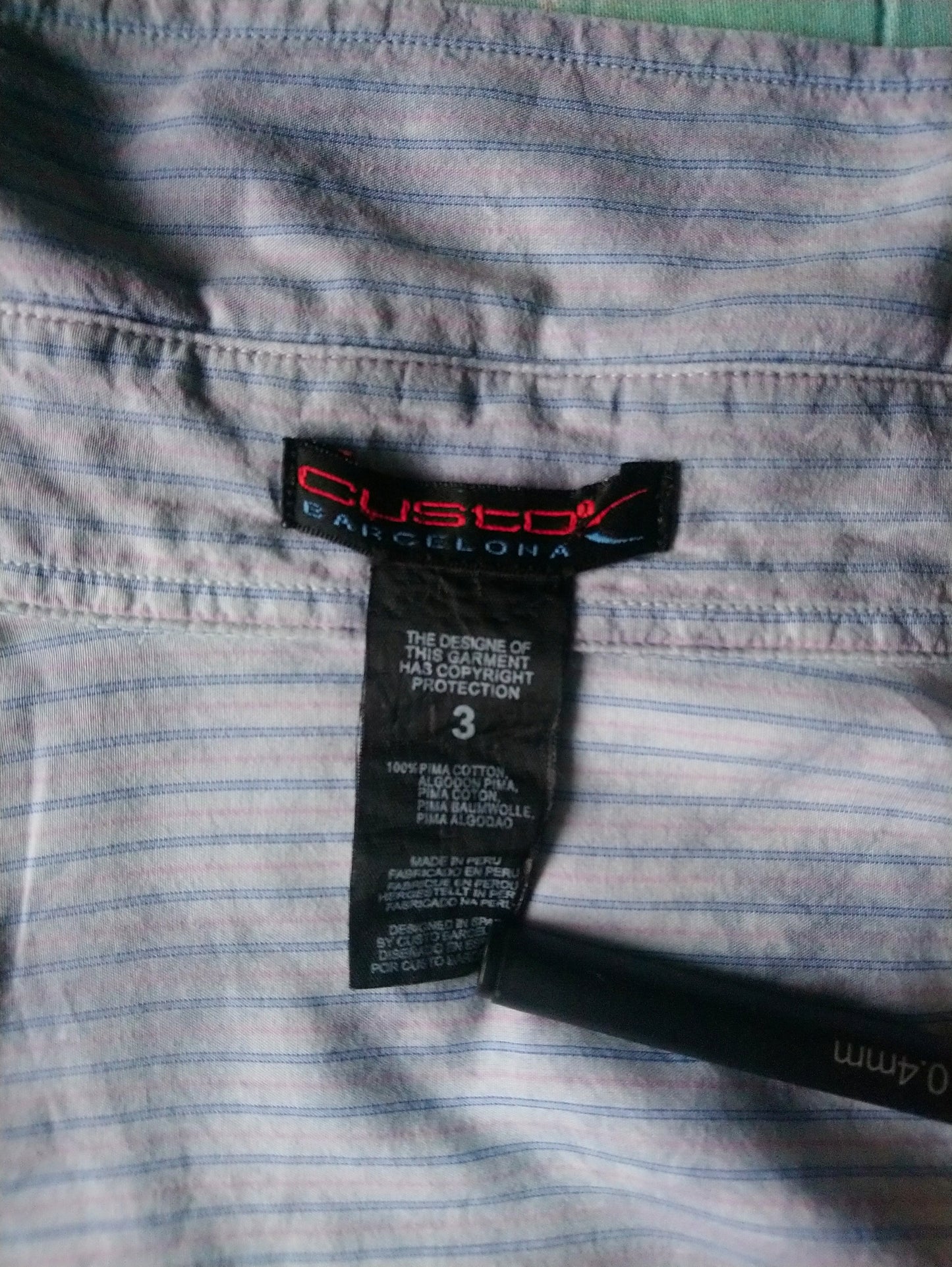 Camicia Custo Barcelona. Blue Grey con applicazioni. L.